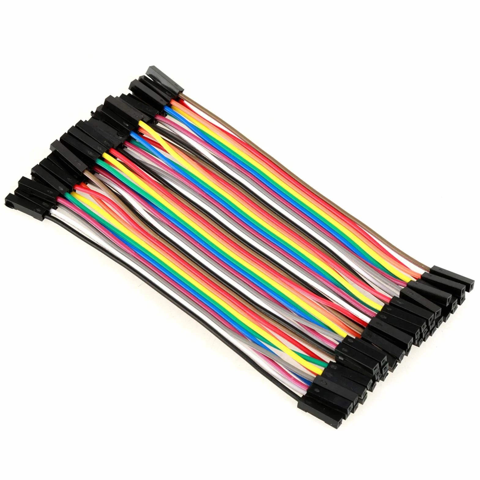 Kabel elektroniczny Akozon 5 sztuk kolorowe 10cm kable Dupont Breadboard zestaw przewodów zworek 40pin kobieta żeńska do kabli Arduino
