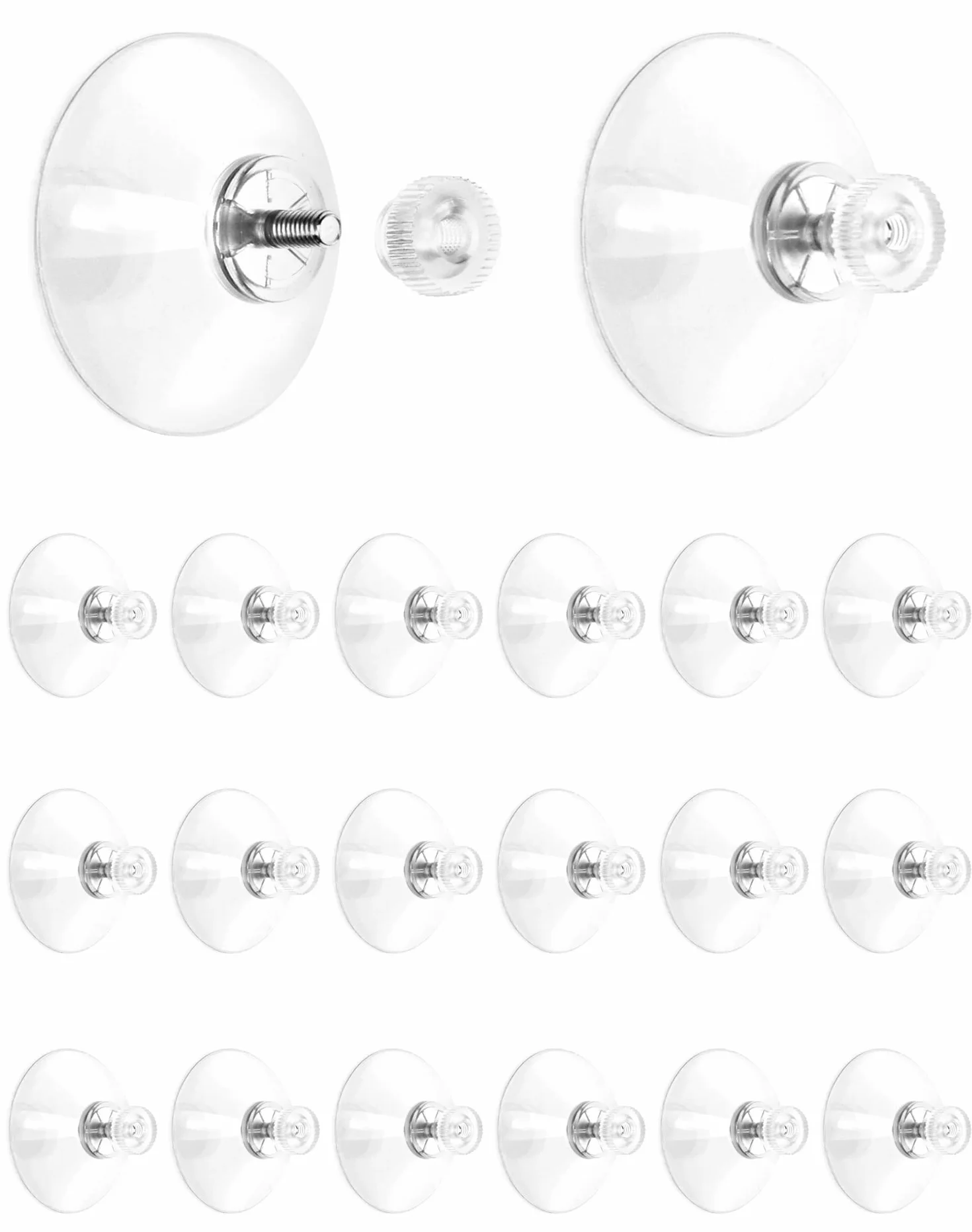 QWORK przyssawki do okien Ø 40mm z nakrętką radełkowaną 20 sztuk