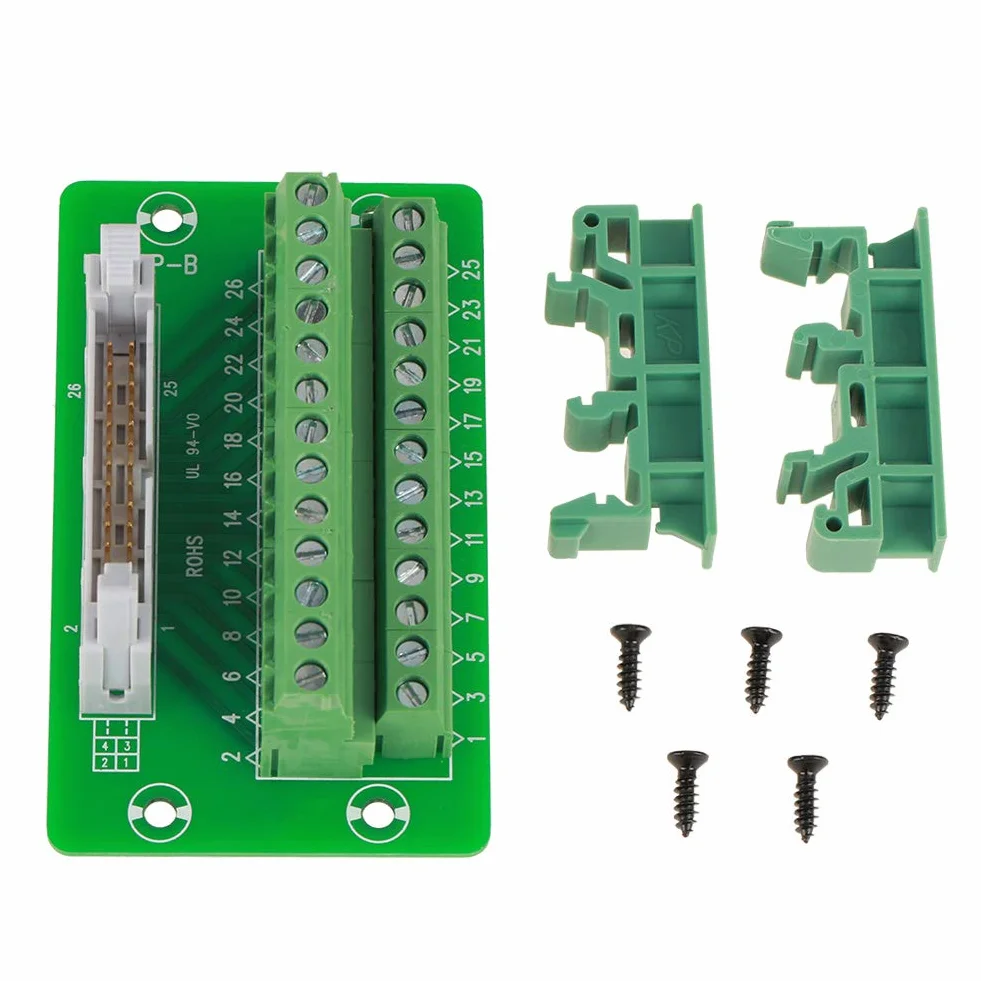 Złącze IDC 26-pinowe Breakout Tabliczka Zaciskowa Szyna DIN 5mm Moduł Interfejsu Męskie