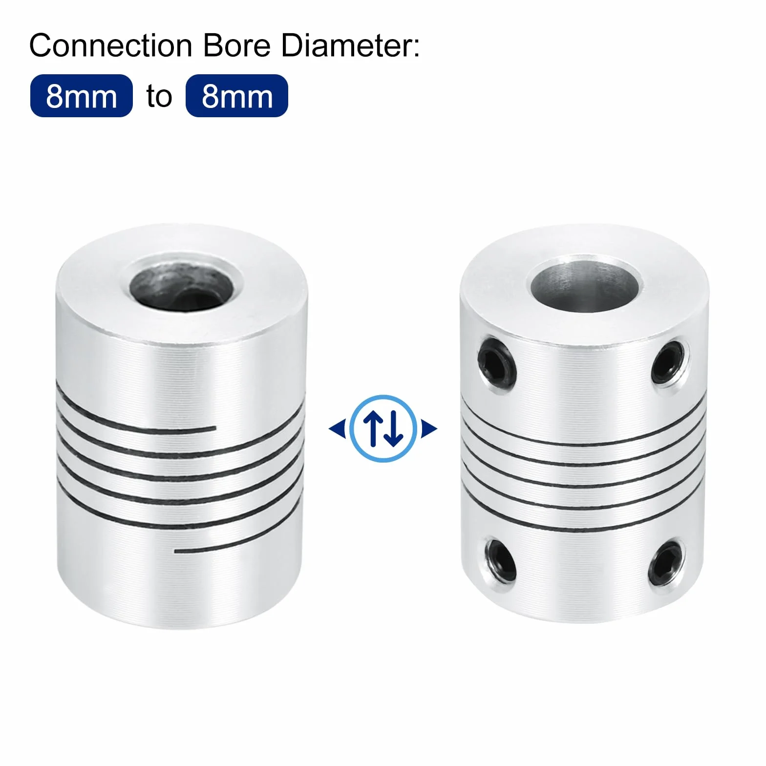 Sprzęgło wału L25 x D19 8 mm ze stopu aluminium do drukarki 3D CNC