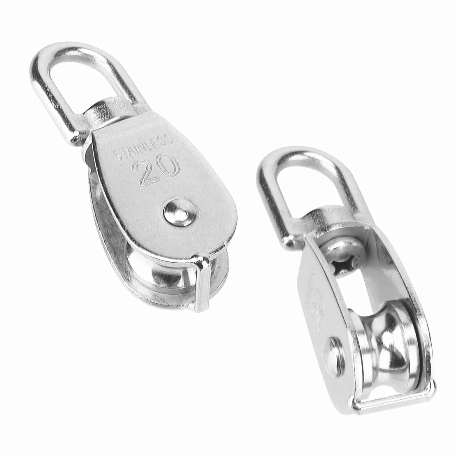 Rolki prowadzące do lin ze stali nierdzewnej 20 mm M20 75 kg