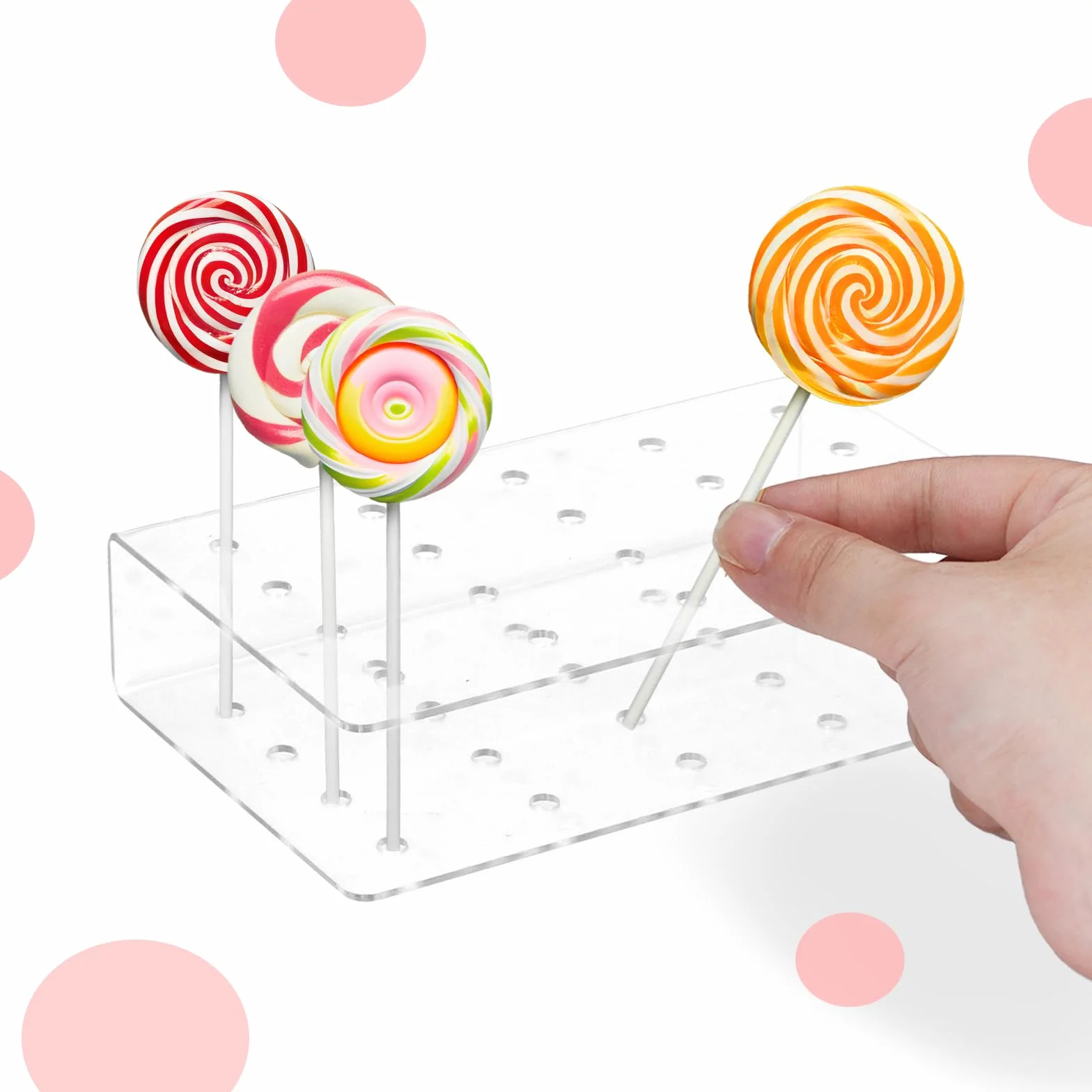 Przezroczyste akrylowe stojaki na cake popy 20 otworów uchwyty na lizaki dekoracja