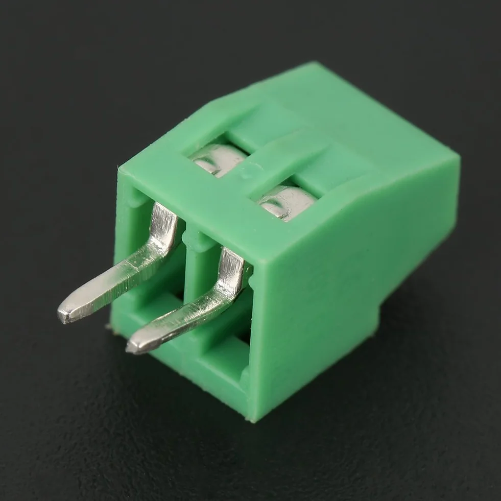 50 sztuk/zestaw złącze listwy zaciskowej 2 pin 2.54mm PCB listwa zaciskowa obwodu uziemienia listwa zaciskowa niskiej częstotliwości złącze śrubowe (zielony)
