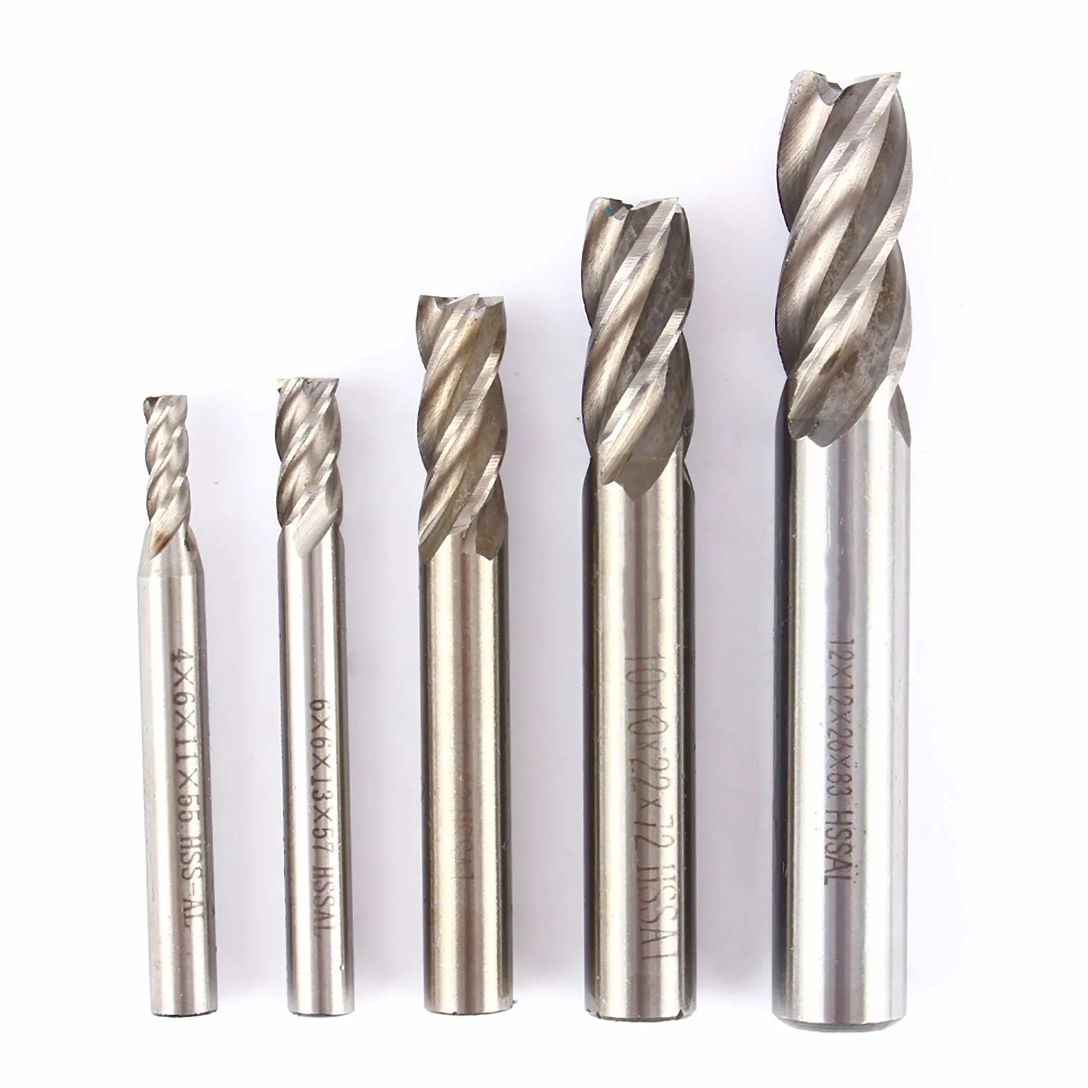 Frez 12mm Stal Szybkotnąca 4 Flet Prosty CNC Frezy Tiain Powlekane