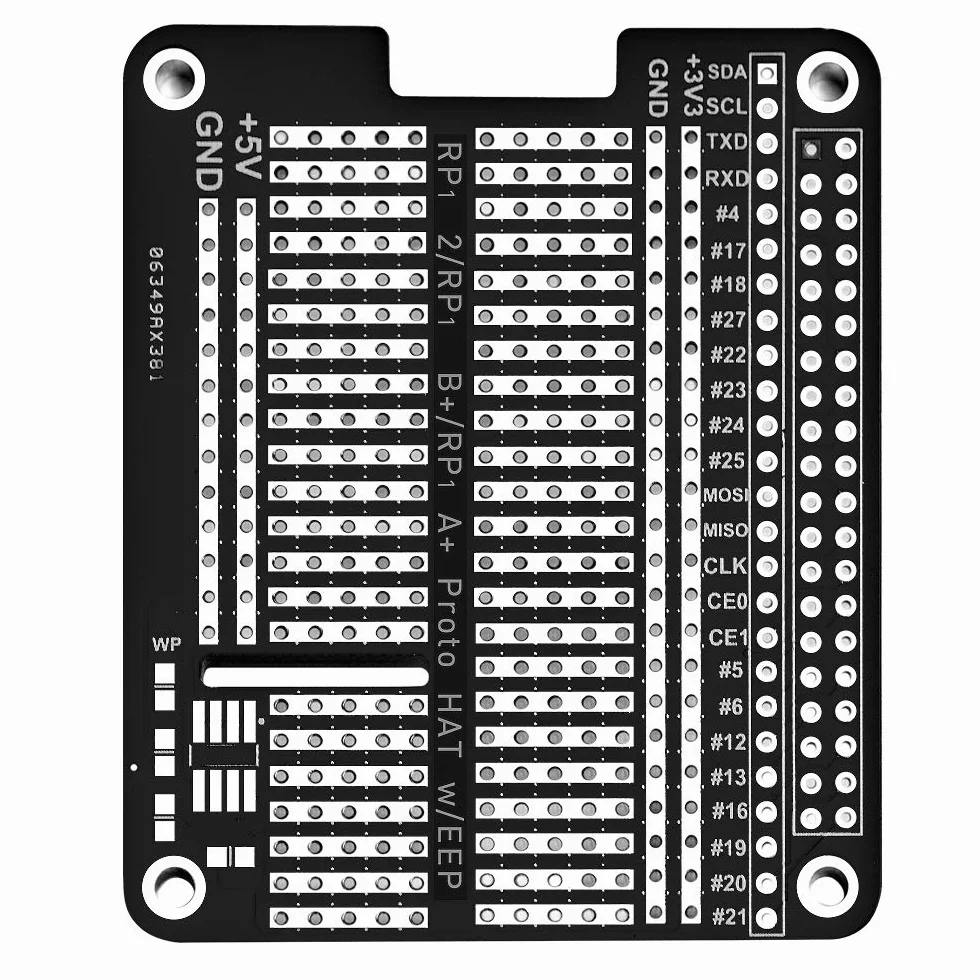 GeeekPi 4 x prototype Breakout DIY zestaw tarcz do płytek drukowanych do Raspberry Pi 4B i Raspberry Pi 3 2 B+ A+ (czarny)