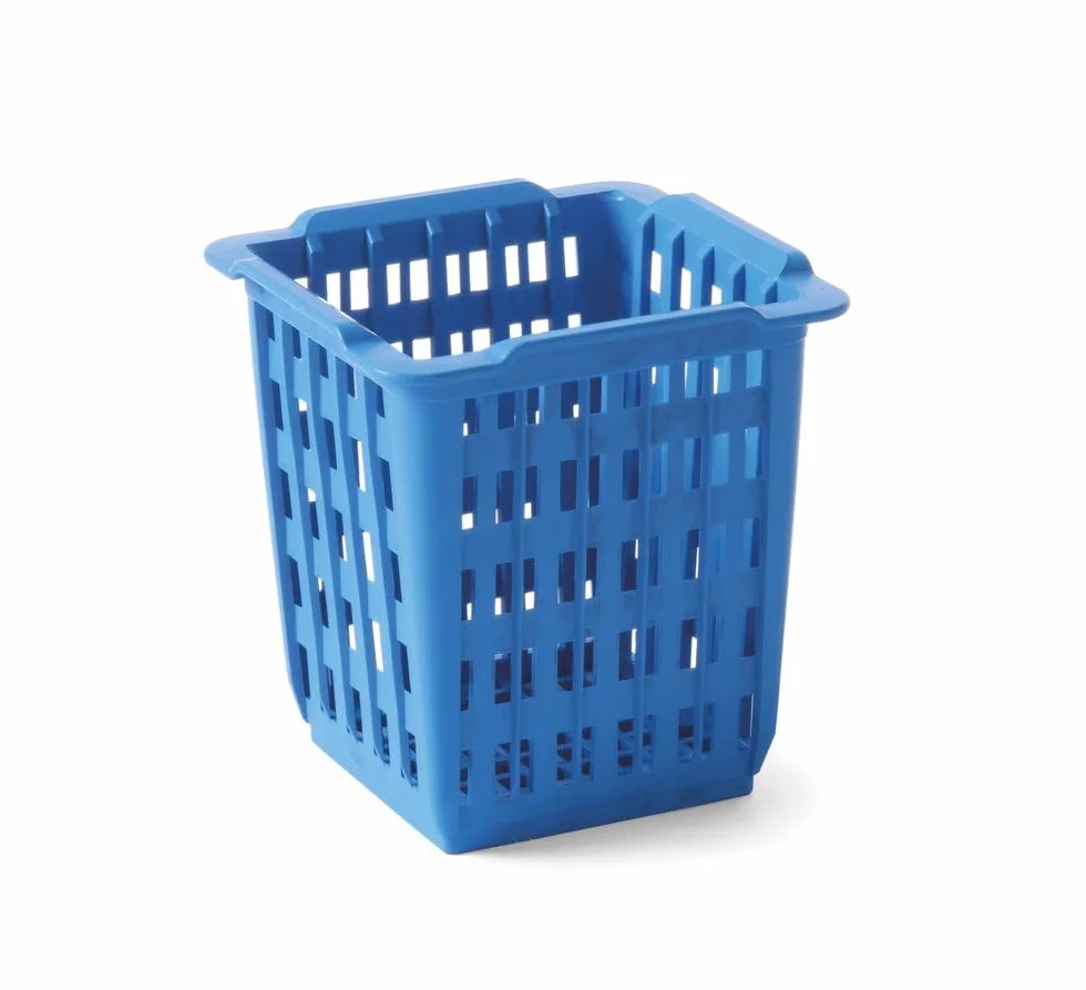 HENDI Ociekacz na sztućce, perforowany, nadaje się do mycia w zmywarce, wkład na sztućce, uchwyt na przybory kuchenne, 125x84x(H)135mm, polipropylen, niebieski