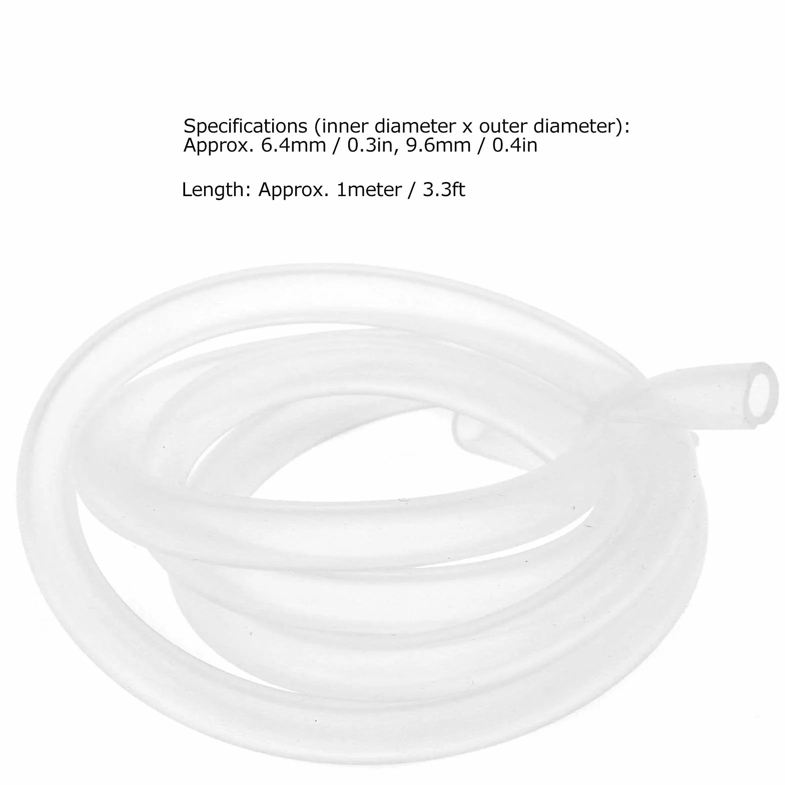 Rura Pompy Perystaltycznej z Gumy Silikonowej 1m 6.4mmx9.6mm Przezroczysta Wysokotemperaturowa