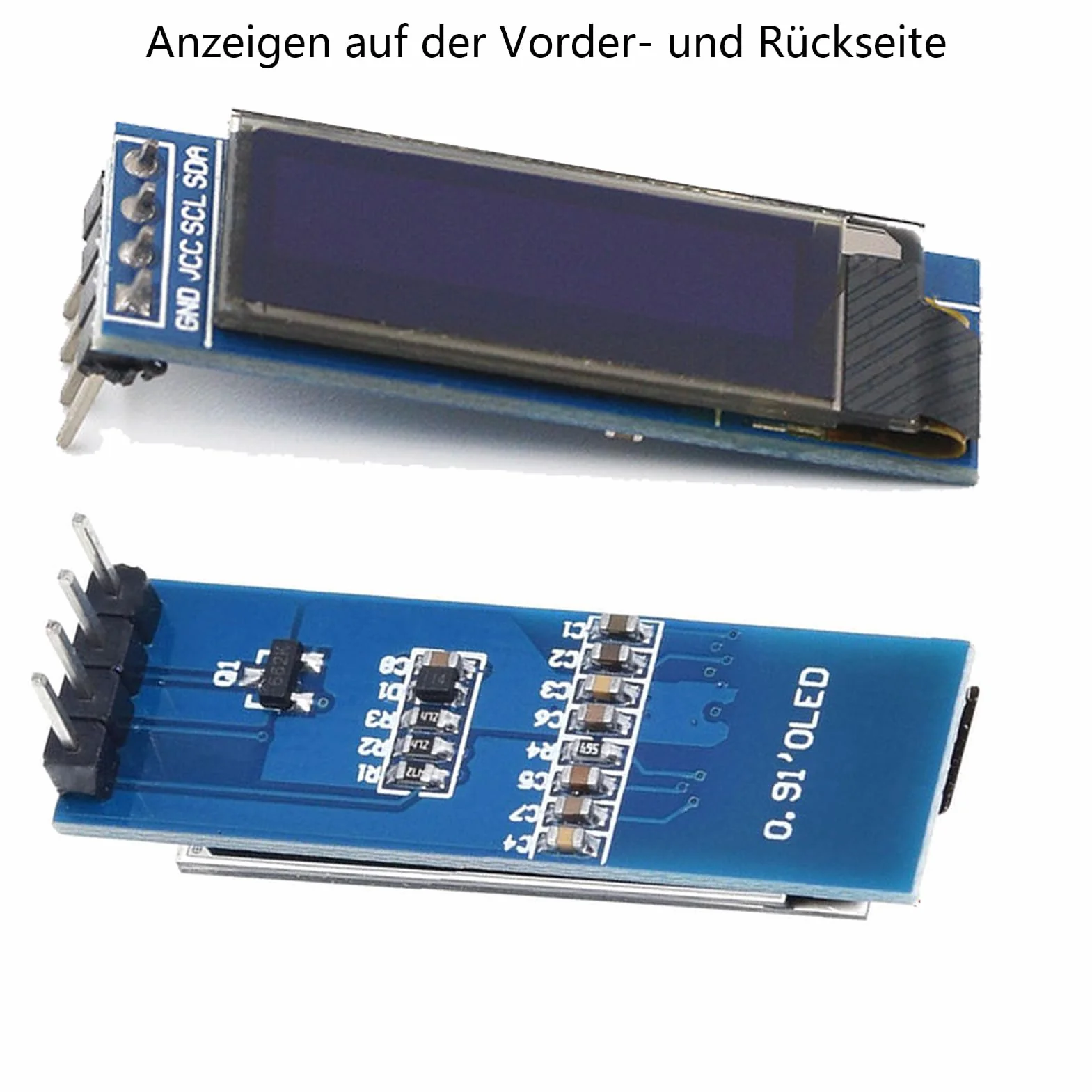 GERUI 3 moduły wyświetlacza OLED LCD o przekątnej 0,91", mały moduł IIC, 128 x 32 cm, wyświetlacz LCD, kompatybilny z 3,3 V-5 V, innymi mikrokontrolerami, białe