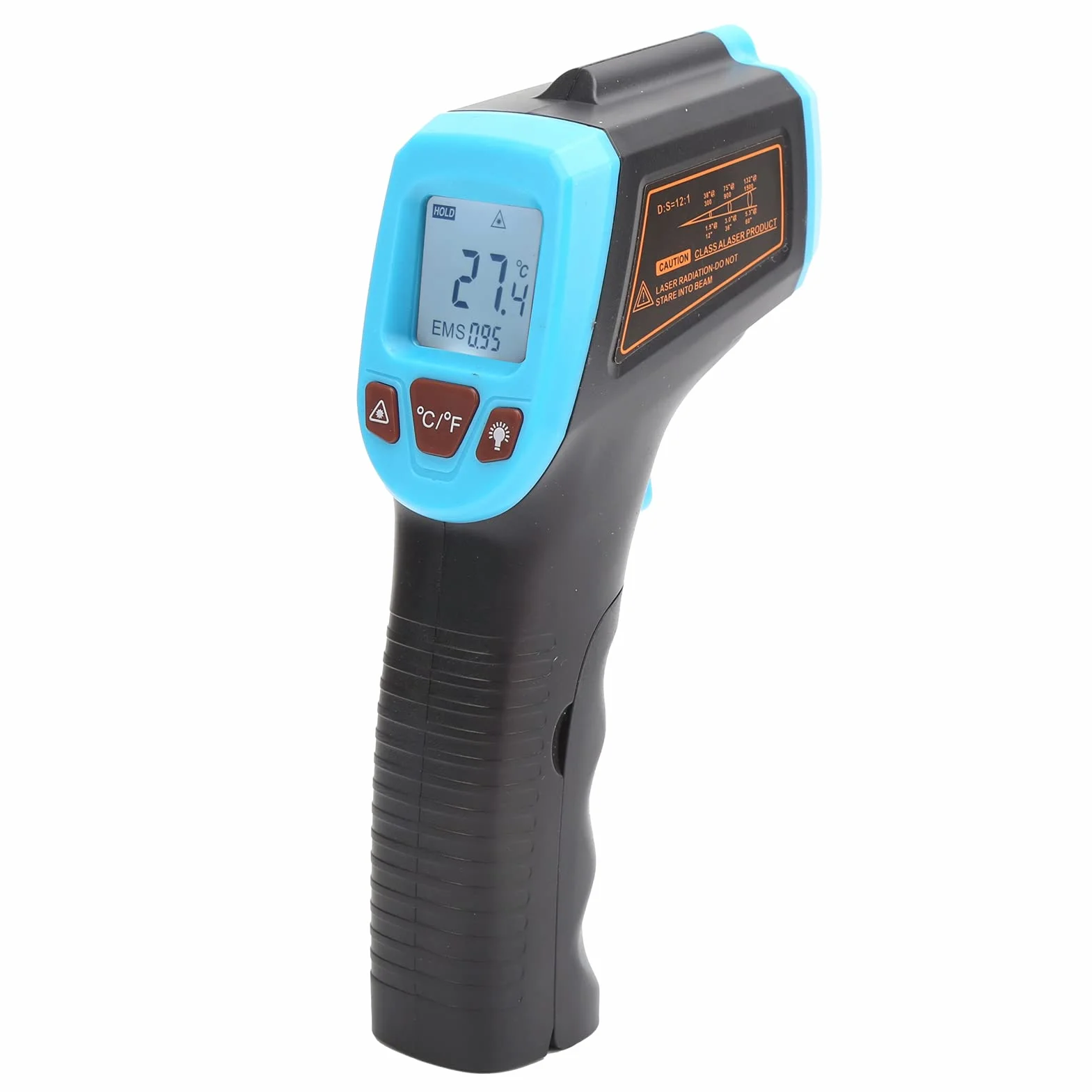 Termometr na podczerwień Gm320S pistolet termiczny z wyświetlaczem LCD -50 do 600°C niebieski