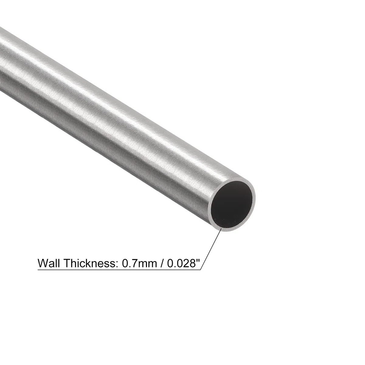 QUARKZMAN Rura kapilarna ze stali nierdzewnej 304 OD 10 mm x 0,7 mm, 250 mm, rura metalowa, grubość ścianki