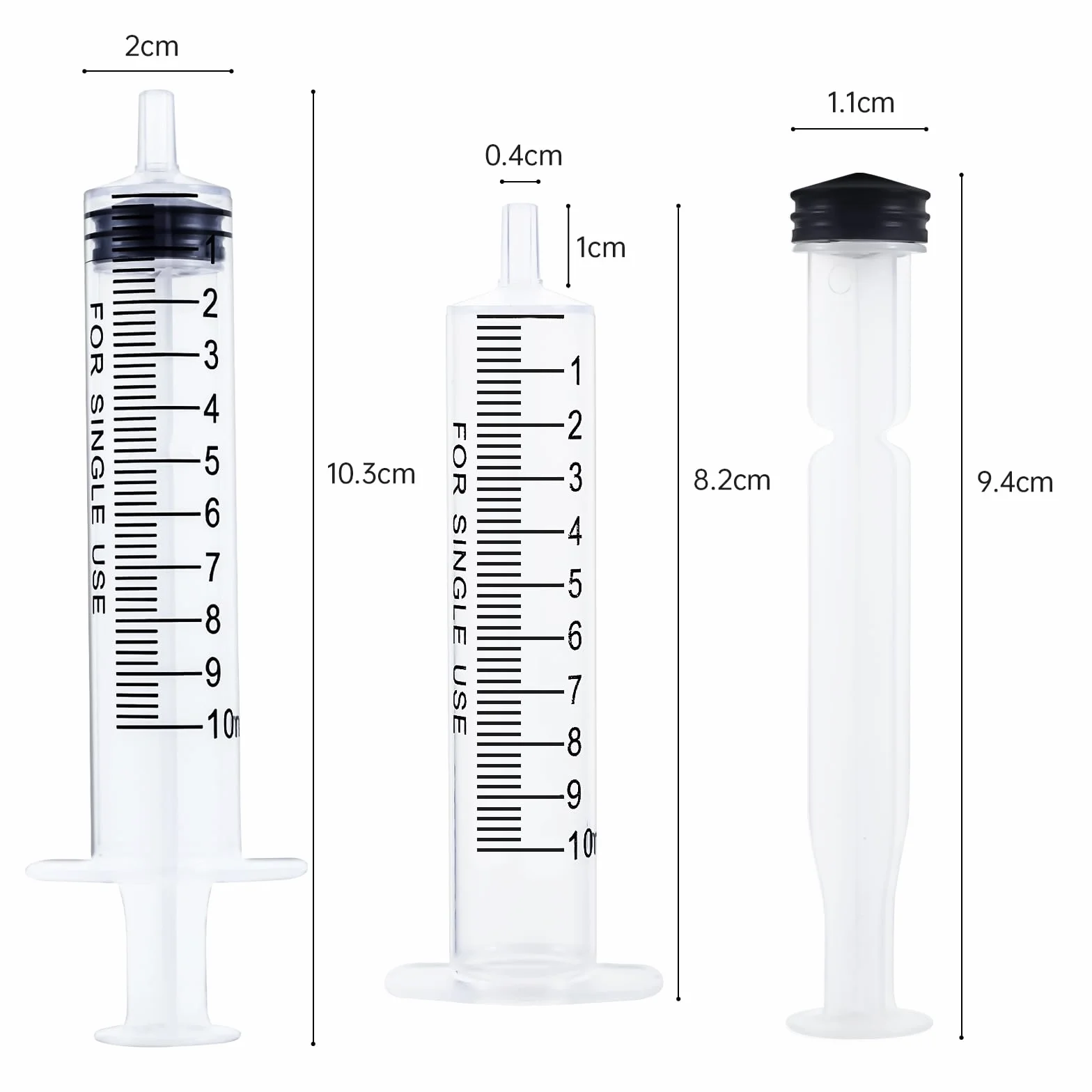 Sterylne strzykawki bez igieł z nasadką, do karmienia małych zwierząt domowych, 20 sztuk, 10 ml, precyzyjne zastosowanie przemysłowe