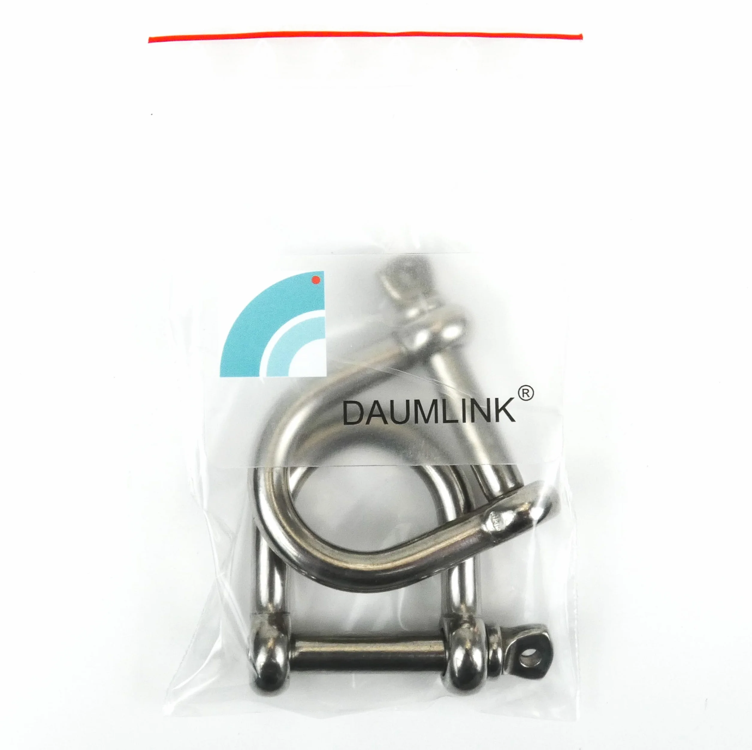 Szekla 2 D, szeroka, stal szlachetna A4 / Aisi 316 (2 sztuki) jako łącznik łańcuchów lub tamp na oczkach (8 mm)
