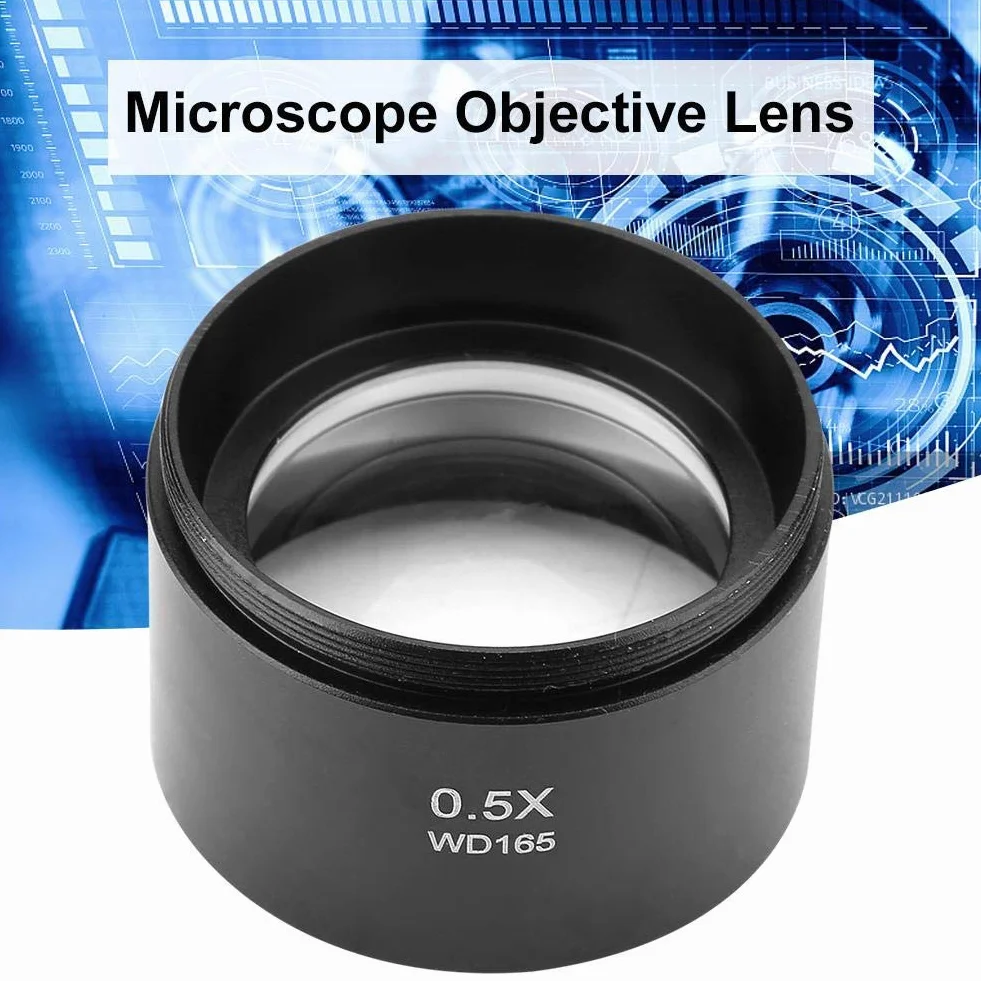 Soczewka obiektywu KP-0,5X do mikroskopu, gwint montażowy 48 mm (1-7/8")
