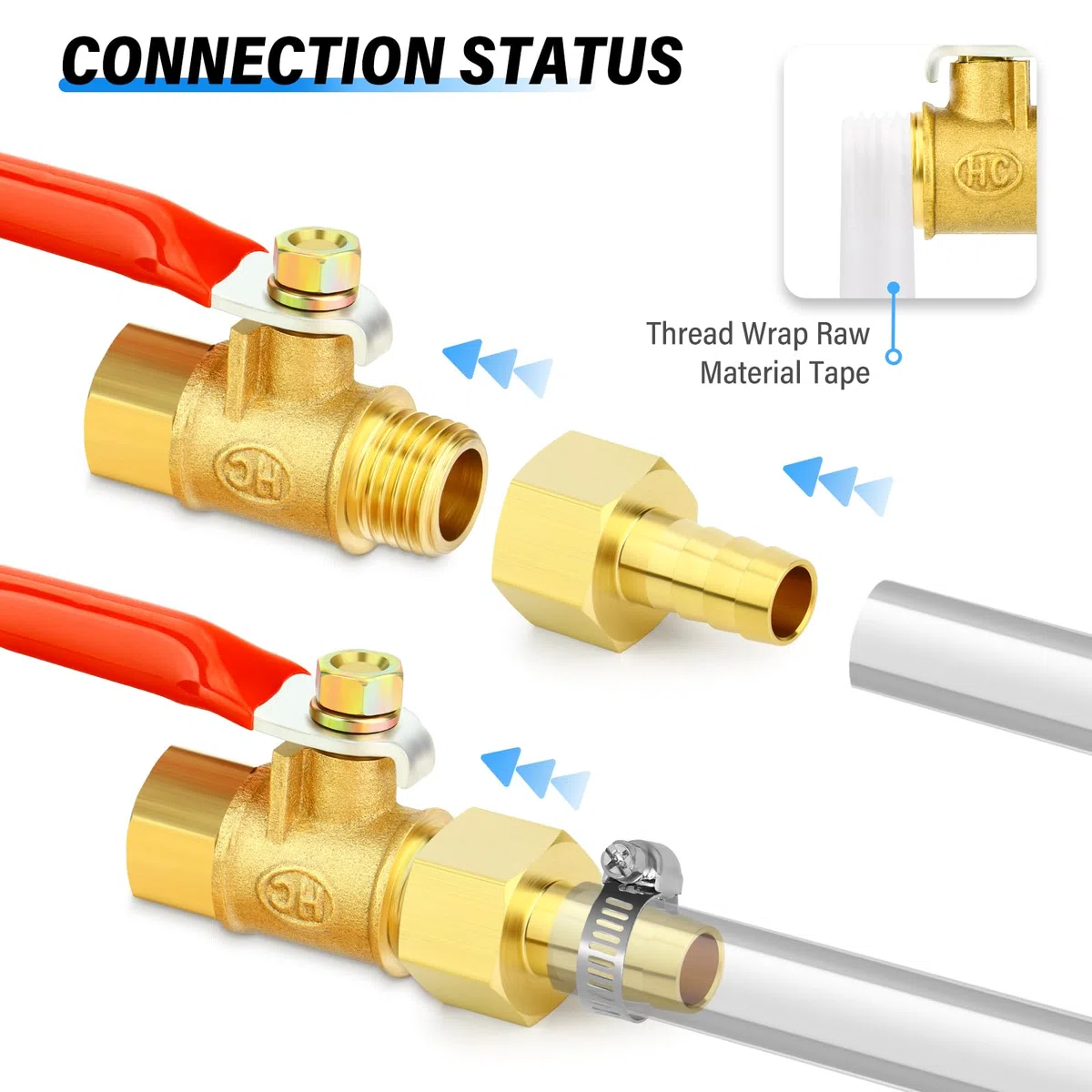 TAILONZ PNEUMATIC 1 szt. 1/4 cala mosiądz Mini zawór kulowy wyłącznik odcinający, 1/4 cala męski x żeński BSP gwint złączka do rur