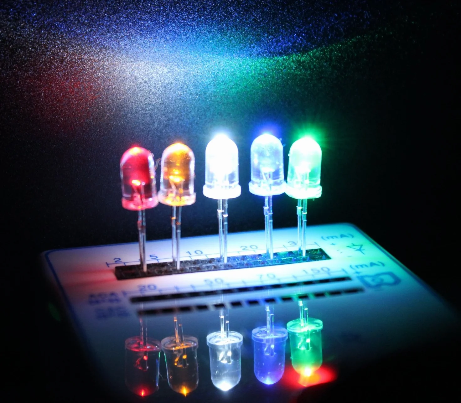 DiCUNO 800 szt. 3 mm LED dioda zestaw biały czerwony żółty zielony niebieski