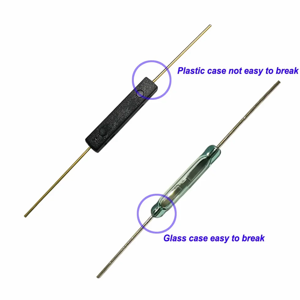 Gebildet 10sztuk Magnetyczny Przełącznik Indukcyjny Styk Reed 3 mm x 14 mm