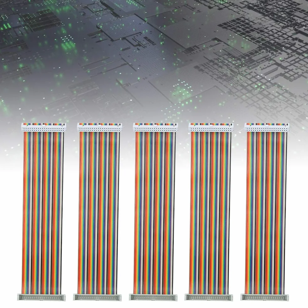 Kabel GPIO 40-pinowy męski na żeński płaski taśmowy 5 sztuk