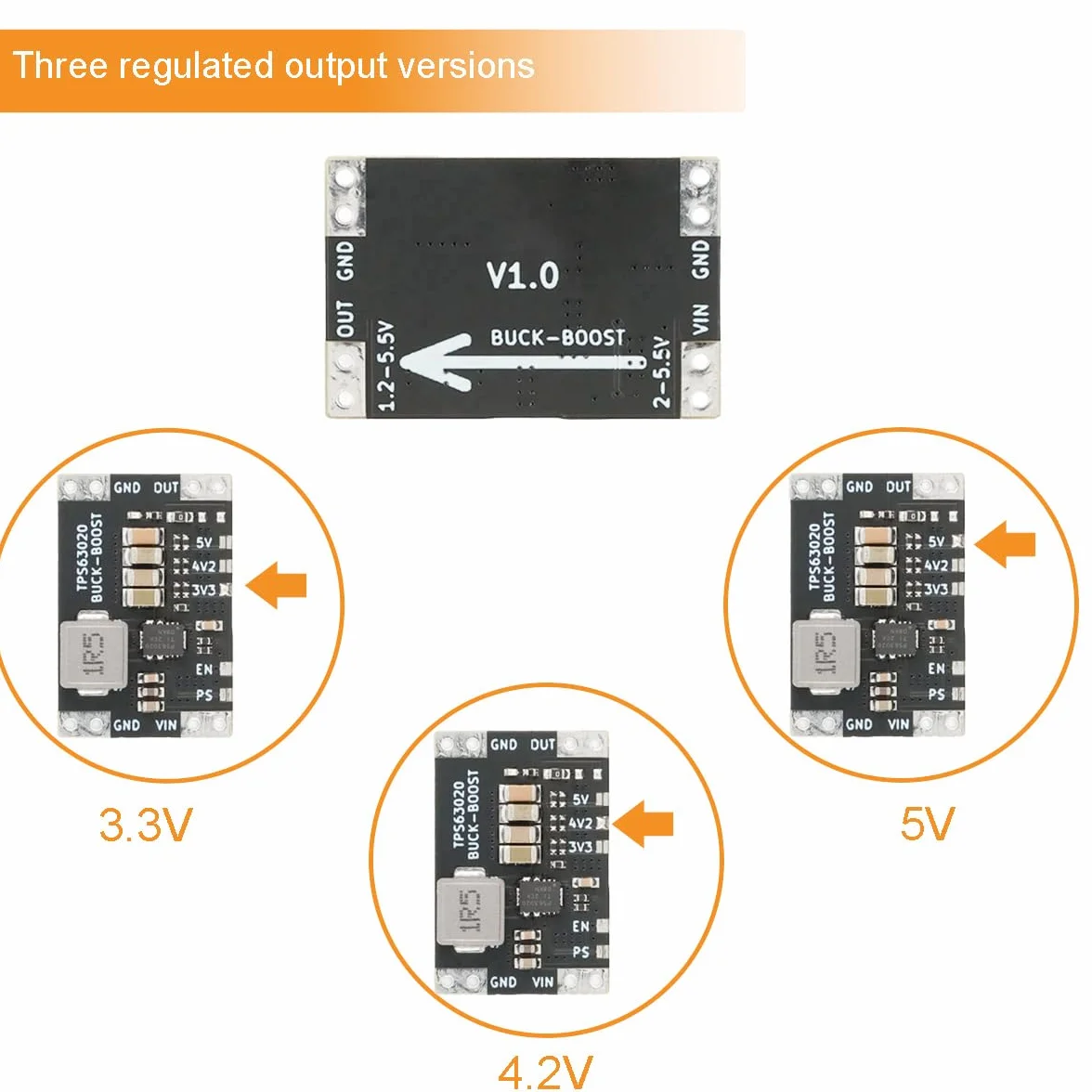 2 sztuki Xl63020 3,3 V DC DC Napięcie Boost Buck Converter Power Moduł Lithium Battery Usb Tps63020 Mcu Power Voltage Stabilization Moduł Low Ripple z kablem 26awg czerwony i czarny