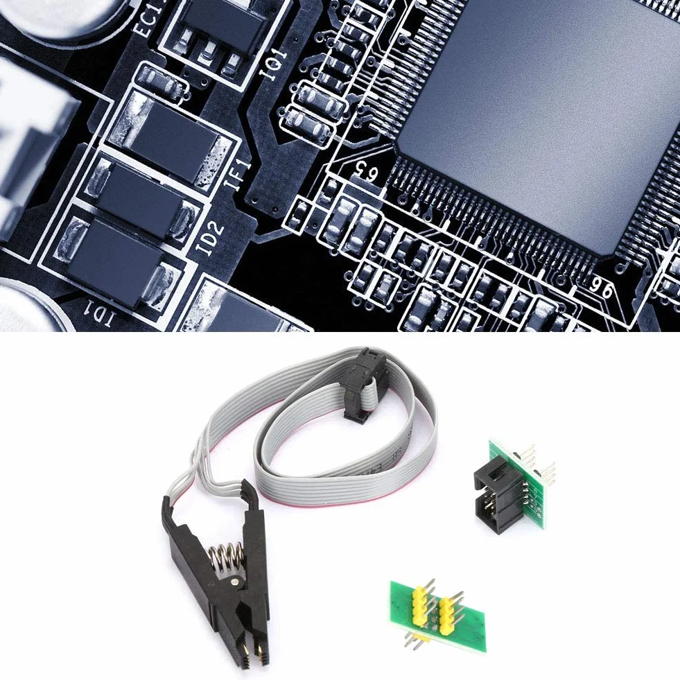 Klipy Testowe IC Adapter Gniazda SOIC8 SOP8 Flash Chip z Modułem Płytki Adaptera Gniazda do Programowania Kabli