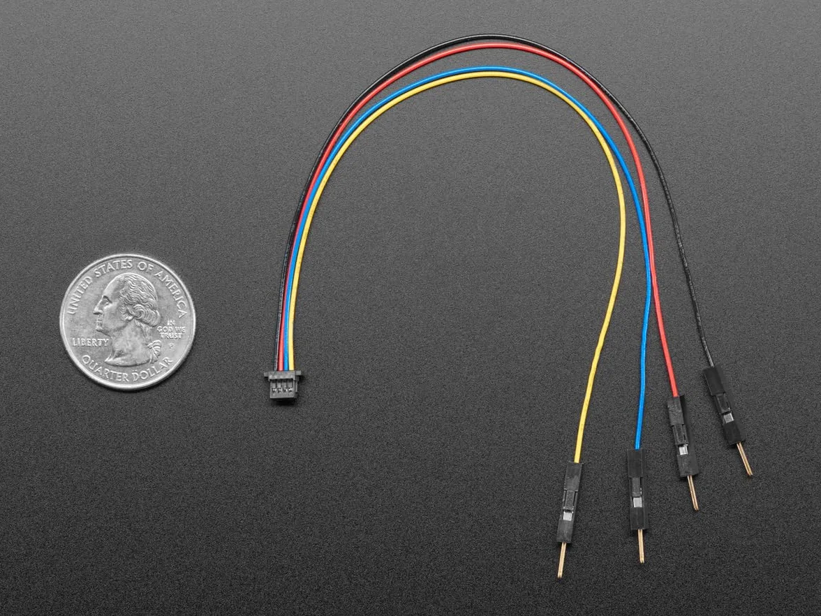Adafruit STEMMA QT/Qwiic JST SH 4-pin do premium złącza header kabel, 150 mm, 4209