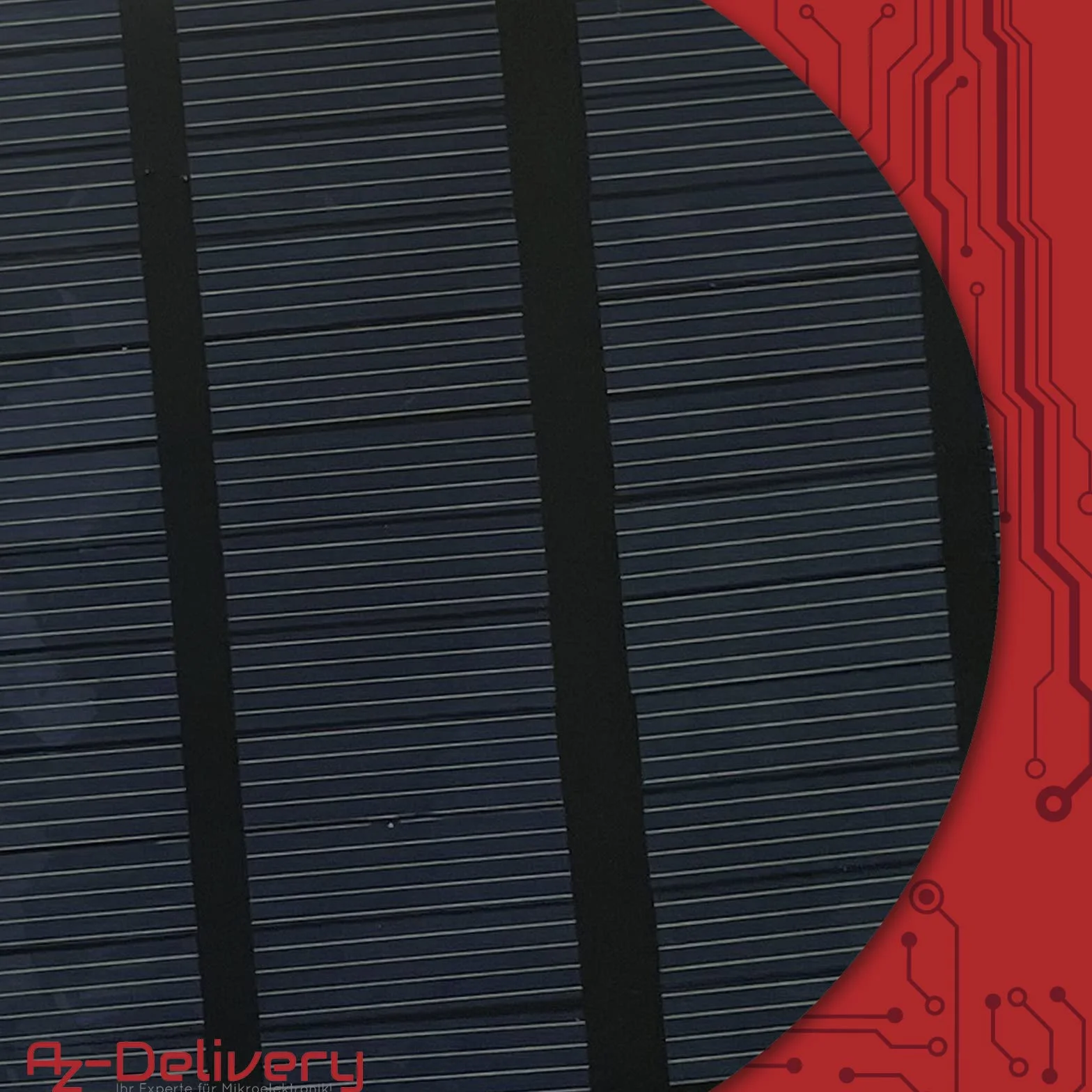 AZDelivery Zestaw 3 mini paneli słonecznych z polikrzemu 5 V 1,5 W, mały, przenośny moduł solarny, przenośny system komórkowy do ładowania akumulatorów, telefonów komórkowych, w obudowie