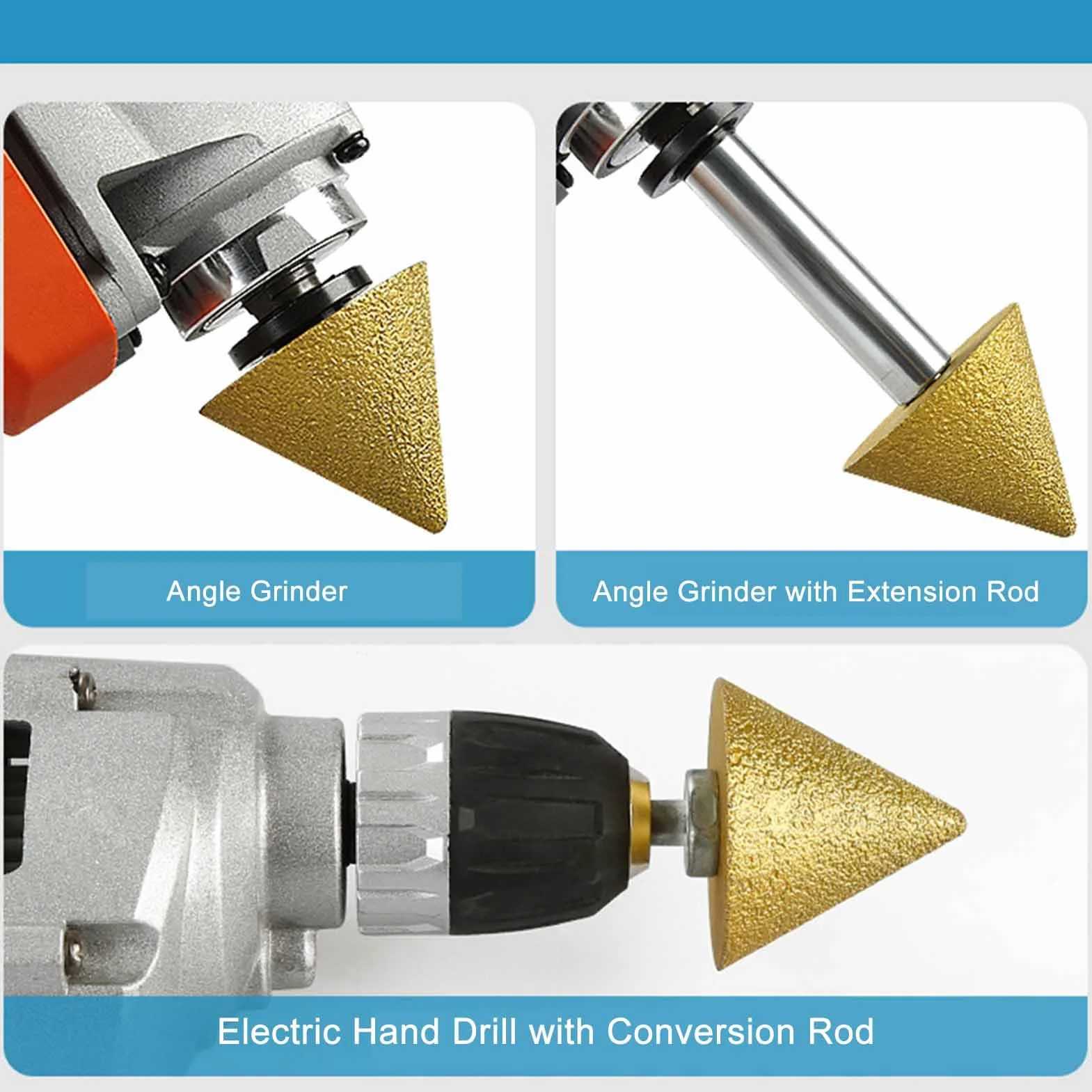 Diamond Beveling Bit Angle Grinder Cone Bit 38mm M14 for Marble Tile Quartz
