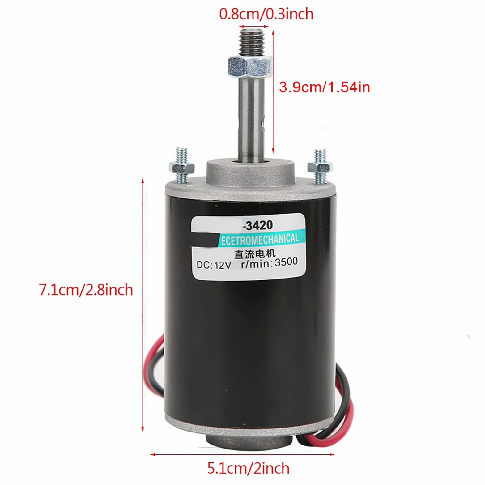 Silnik Prądu Stałego 12V 24V 200W Magnes Trwały 30W 3500 obr./min Mini Szczotkowany