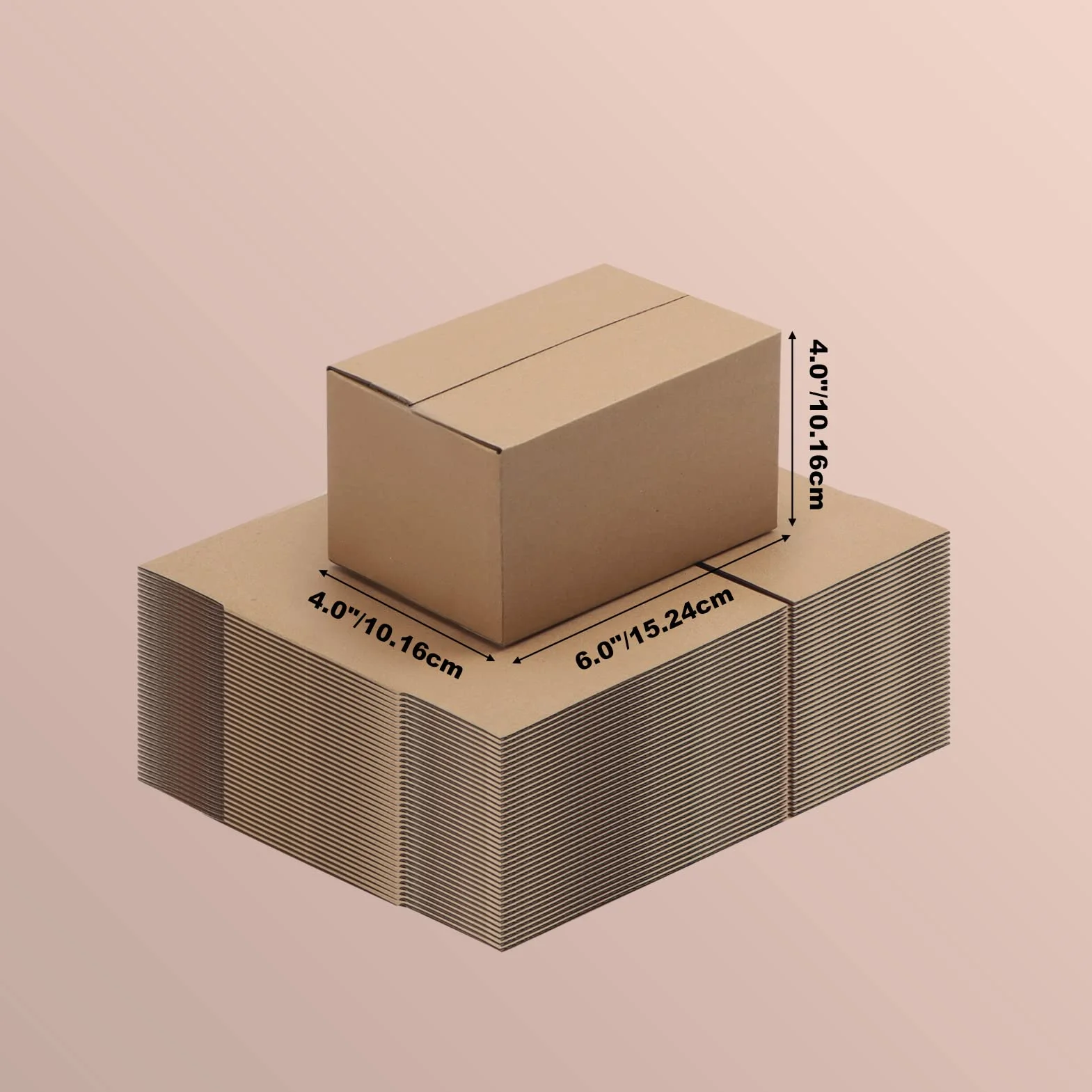 Pudełka kartonowe 15,3x10,2x10,2cm 40 sztuk Brązowe