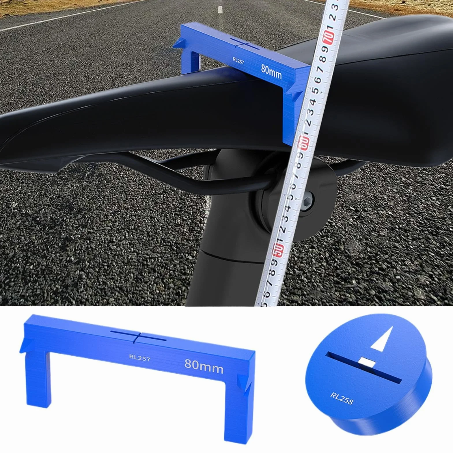 Measuring Gauge for Cycle Seat Height, Magnetic Height Adjustment Tool for Cycles Seat Cushion, Portable Riding Accessory for Father, Boyfriend, Grandfather