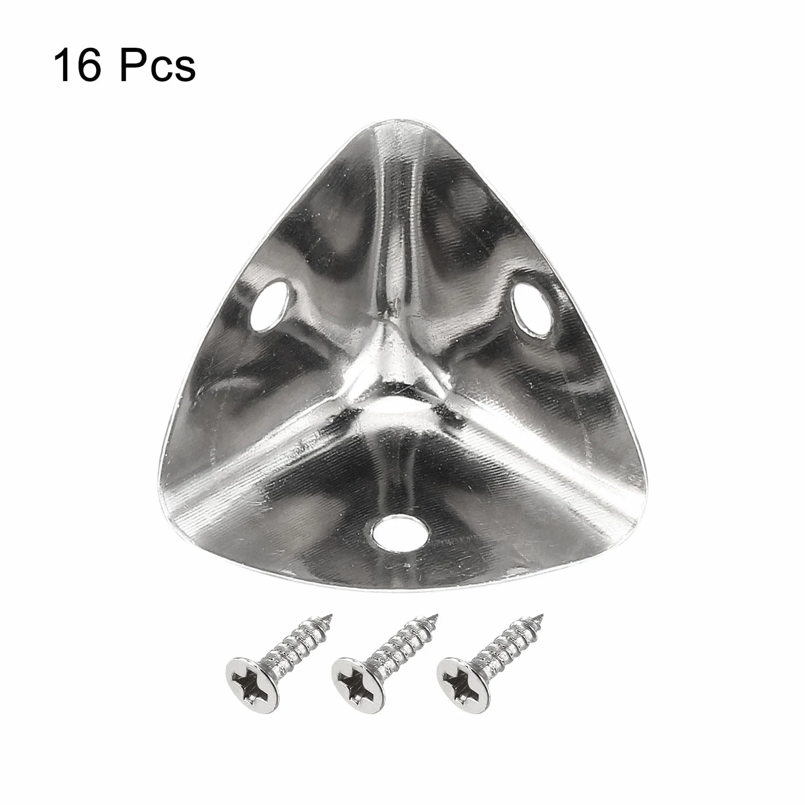 QUARKZMAN Metalowe pudełko narożne ochraniacze krawędzi 25 x 25 x 25 mm srebrny 16 szt.