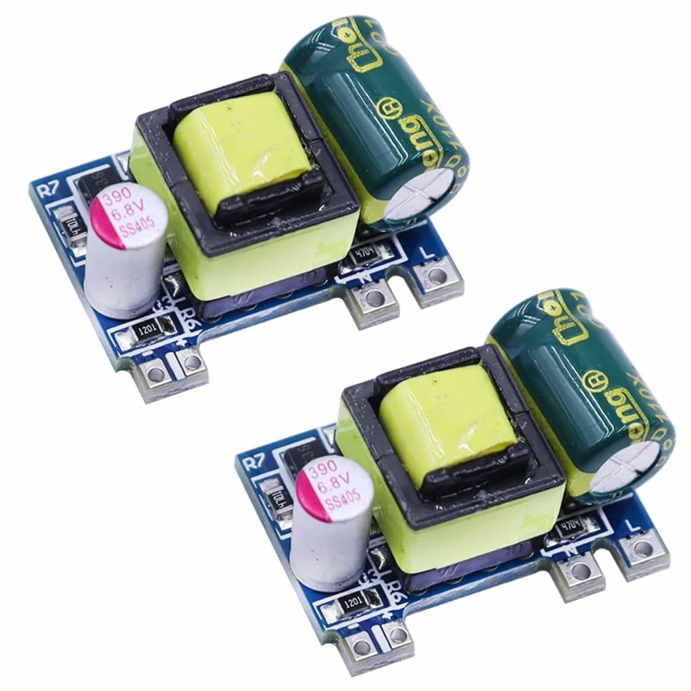Namvo 2 szt. AC DC modu? zasilacza, AC 220 V do DC 5 V mikro g?o?no?? izolowana p?yta zasilacza izolowany regulowany modu? zasilacza