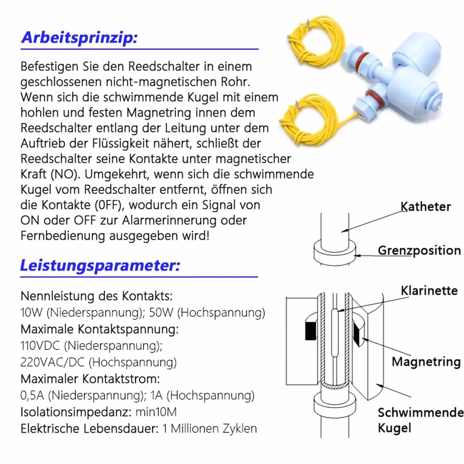 3 czujniki poziomu wody, zarówno obwody AC 220 V, jak i AC/DC24 V, przełącznik pływakowy, czujnik cieczy do hydroponiki, prac ogrodowych, akwarium, zbiorników basenowych, 52 mm
