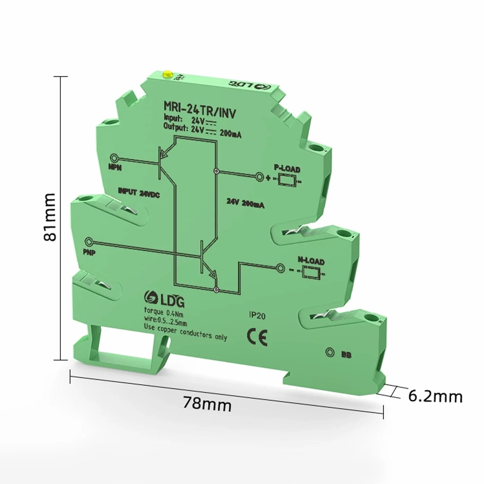 Konwerter sygna?u MRI-24TR/INV NPN PNP konwerter sygna?u PLC Sensor Polars IO Level Conversion Module