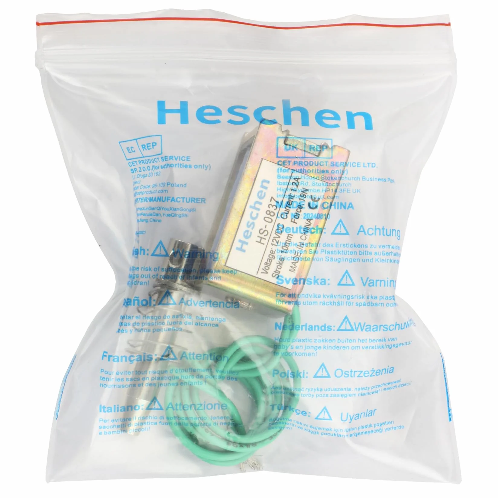 Hechen elektromagnes elektromagnetyczny JF-0837 DC 12 V 1 A 19 N 10 mm pociągnięcie typ otwarta rama
