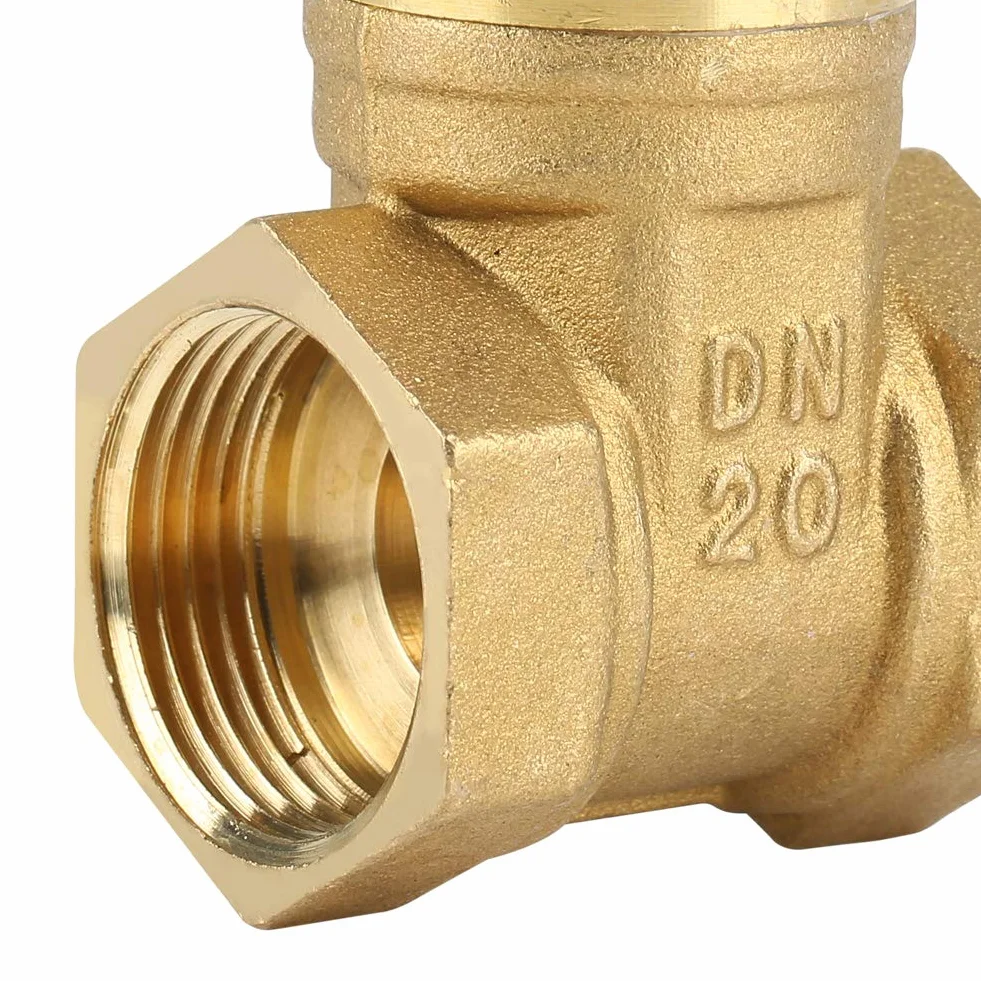 DN20 BSPP mosiężna zasuwa G3 / 4 obrotowy zawór śluzy 232PSI mosiężny zawór do wodnego oleju gazowego urządzenia mechaniczne industaril użytku domowego