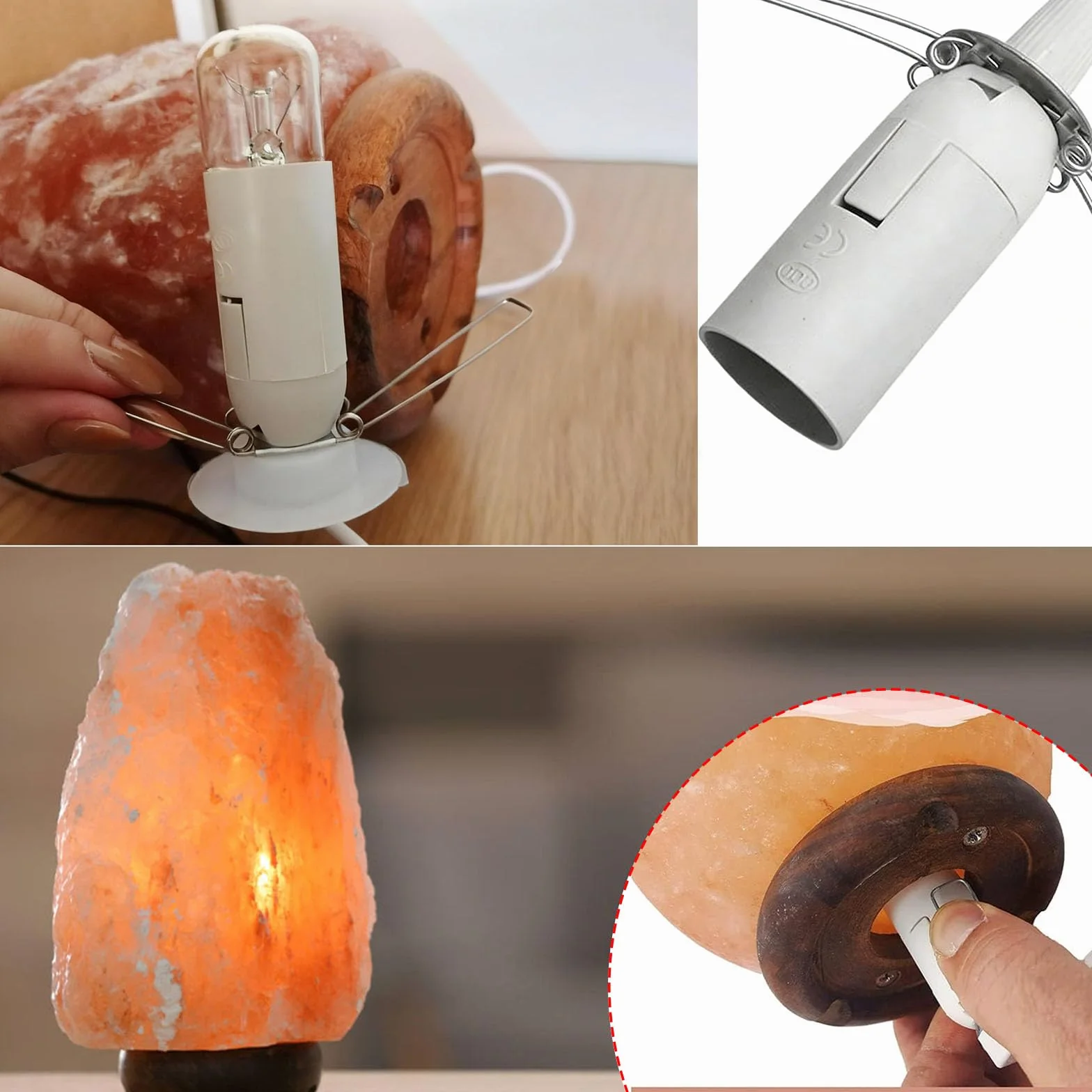 2 sztuki oprawki do lampy z kablem ze starym wiekiem, do lampy solnej L oprawka lampy E14, z kablem do lampy 1,8 m i przełącznikiem, oprawka e14 z przełącznikiem, wtyczka EU, do zawieszenia lampy