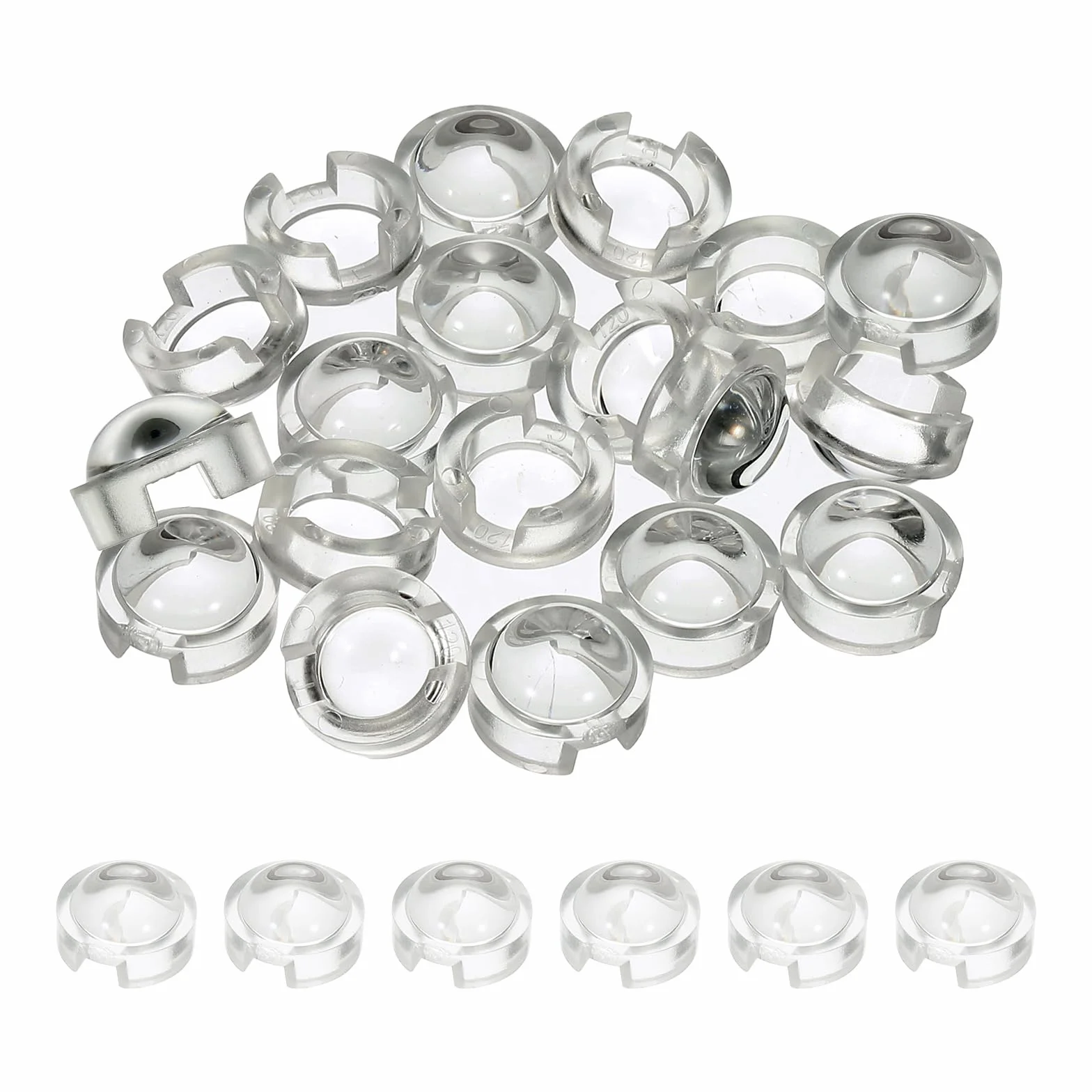 PATIKIL Wypukłe soczewki LED 12 mm, 36 sztuk, kąt świecenia 120 stopni, PMMA, akrylowe, wypukłe soczewki kondensatorowe, do lamp LED 1 W, 3 W, koraliki na podczerwień, przezroczyste
