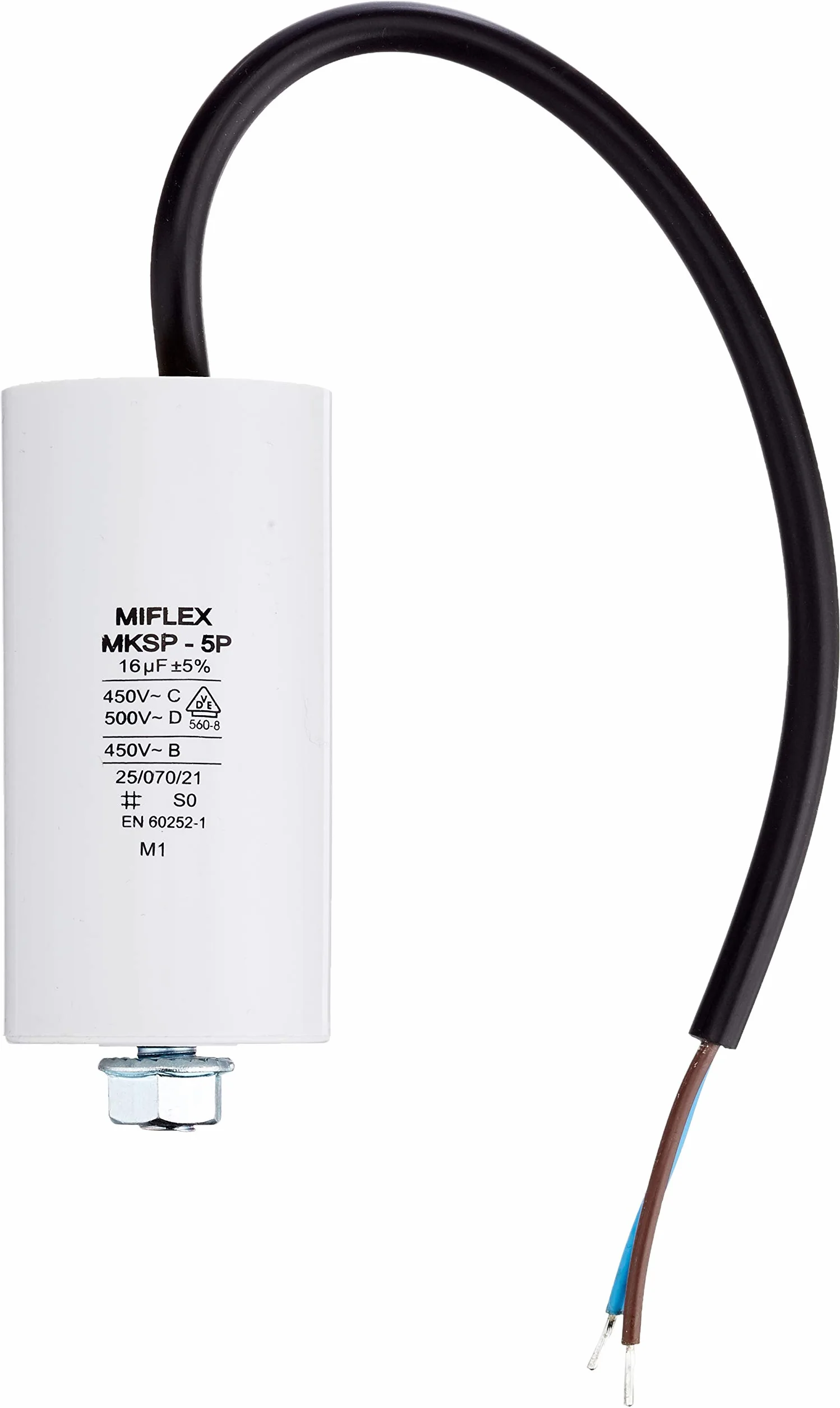 Miflex Kondensator silnika rozruchowego 16μF 450V 40x78mm