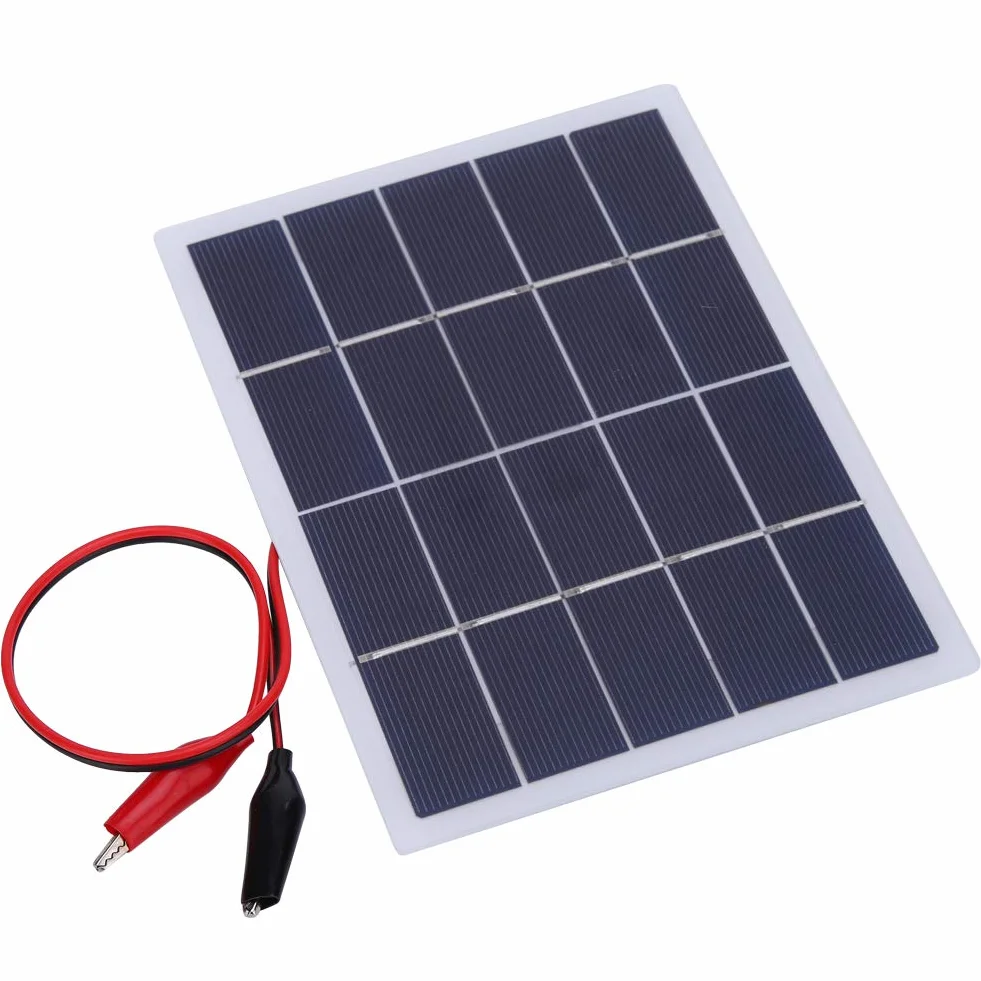 Panel Słoneczny 3W 5V Krzem Polikrystaliczny DIY 170x130mm Przenośna Ładowarka
