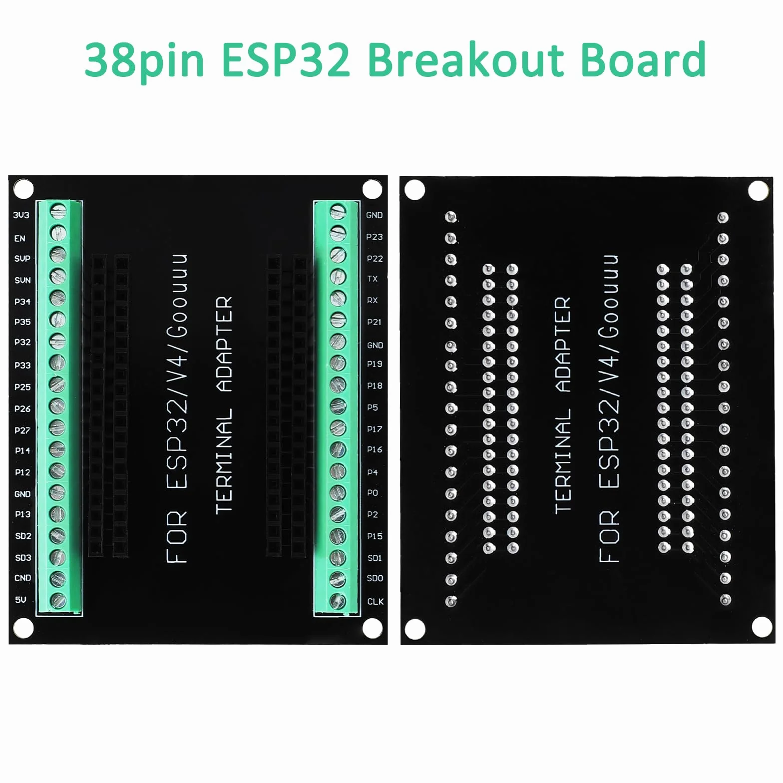 TNSLAND Zestaw 3 szt. ESP32-WROOM-32 Breakout Board 38PIN Shield GPIO deska rozwojowa Terminal Adapter