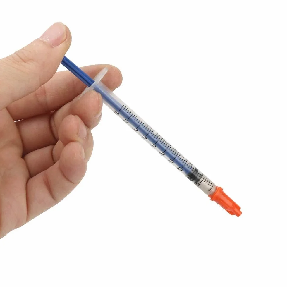 Przewodząca Pasta Srebrna Klej do Drutu Strzykawkowego Klej Przewodzący Prąd Elektryczny, Szybkoschnący Smar Srebrny do Naprawy Płytki Drukowanej Klawiatury (0,4 ML)