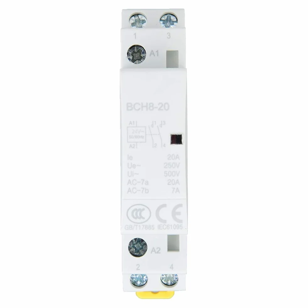 20 A 50/60 Hz AC stycznik, 2P 1S + 1Ö 35 mm DIN montaż szynowy gospodarstwo domowe stycznik AC (220 V/230 V)