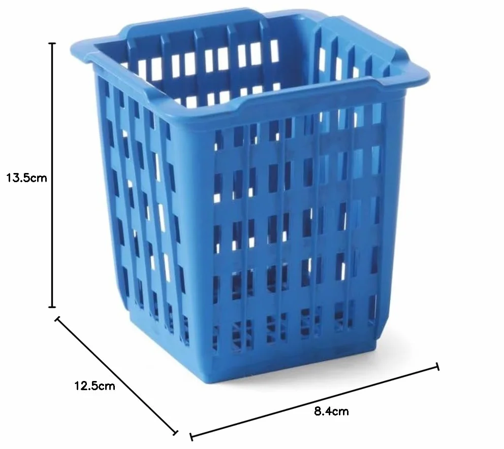 HENDI Ociekacz na sztućce, perforowany, nadaje się do mycia w zmywarce, wkład na sztućce, uchwyt na przybory kuchenne, 125x84x(H)135mm, polipropylen, niebieski