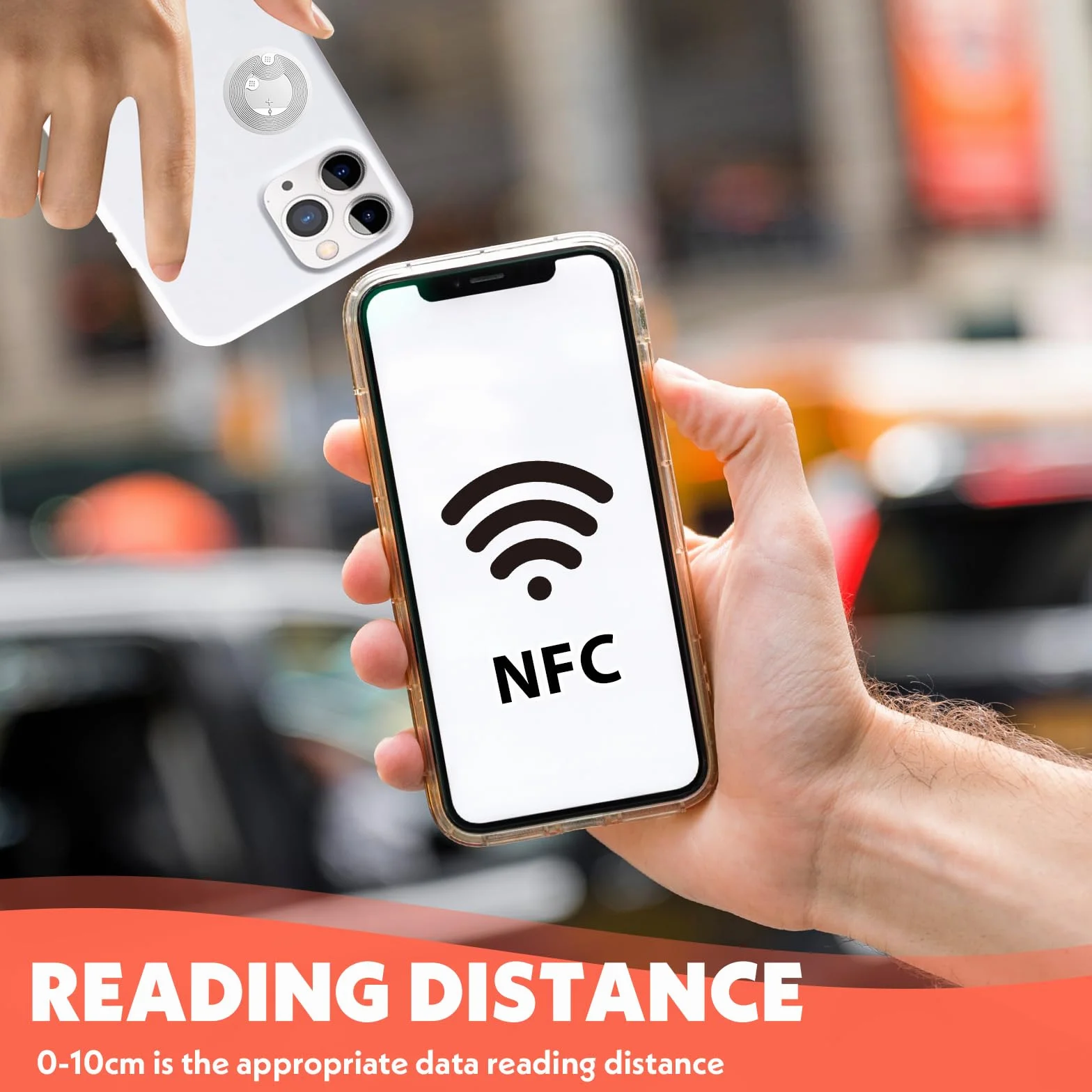 50 szt. naklejek NFC z oryginalnym chipem NTAG216 NFC naklejki samoprzylepne etykiety przezroczyste znaczniki RFID wielokrotnego zapisywania 888 bajtów pamięci odpowiednie do wszystkich urządzeń z
