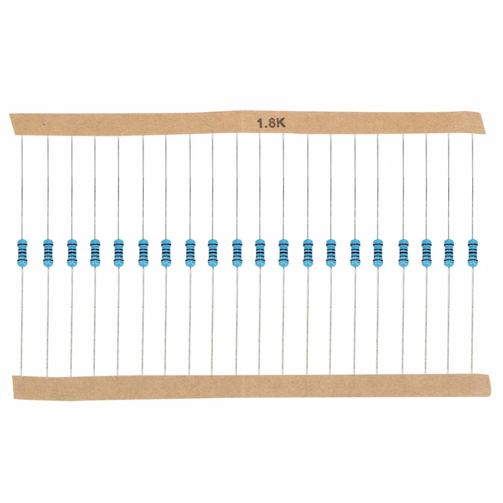 Zestaw 1460 rezystorów 1/4W 1% metalowych 73 wartości 1 Ohm do 1 MOhm DIY elektronika