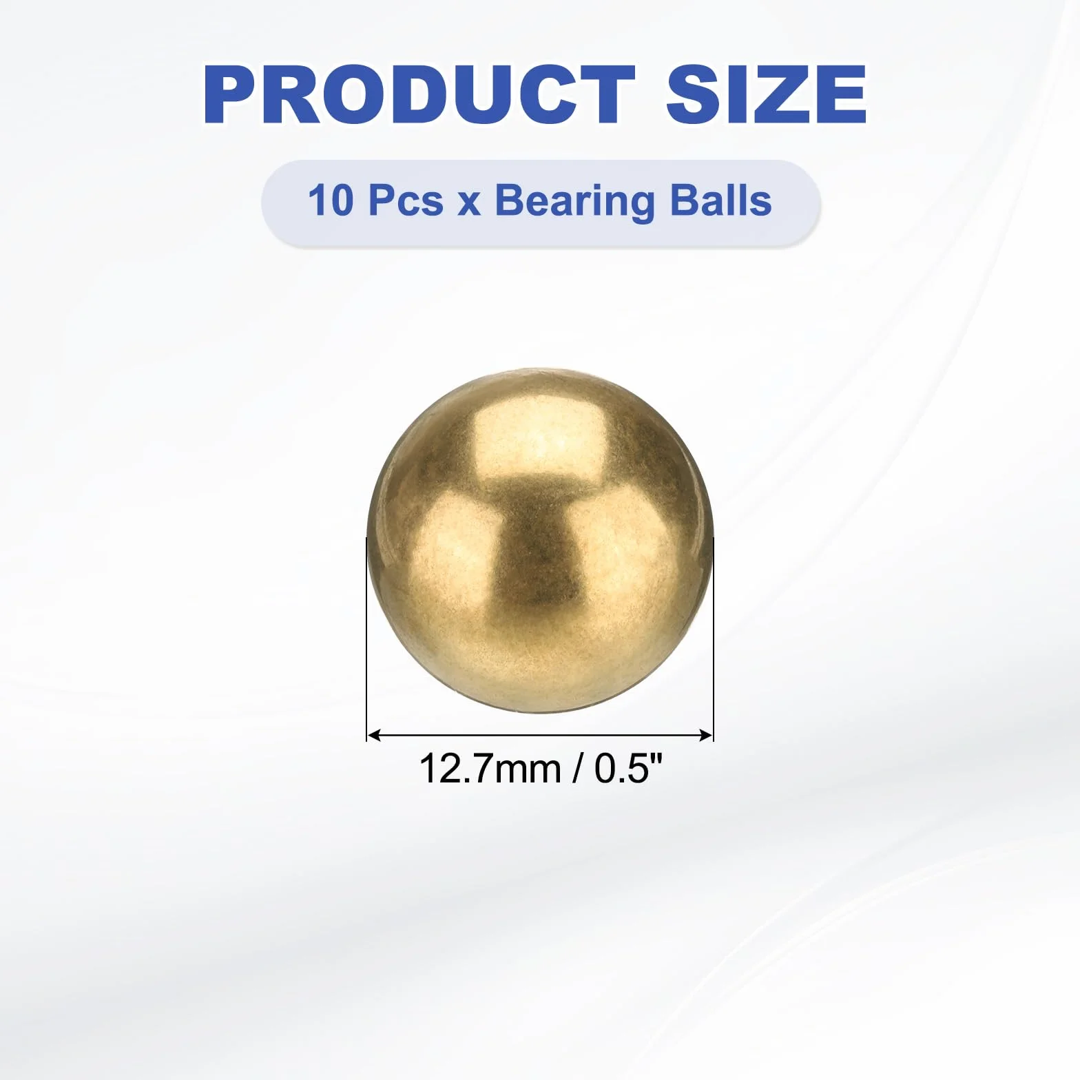 Kulki łożyskowe 1/2" 12,7 mm H65 mosiężne precyzyjne 10 sztuk QUARKZMAN