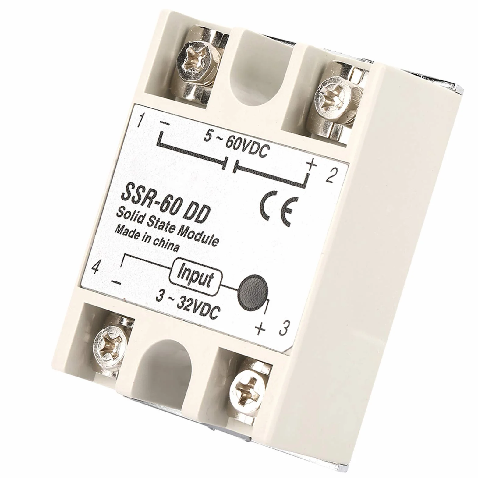 Solid State Relay, 60 A Solid State Relay Solid State Relay Przekaźnik półprzewodnikowy Jednofazowy, DCDC Solid State Relay SSR60DD 60 A 332 V DC 5200 V DC SSR