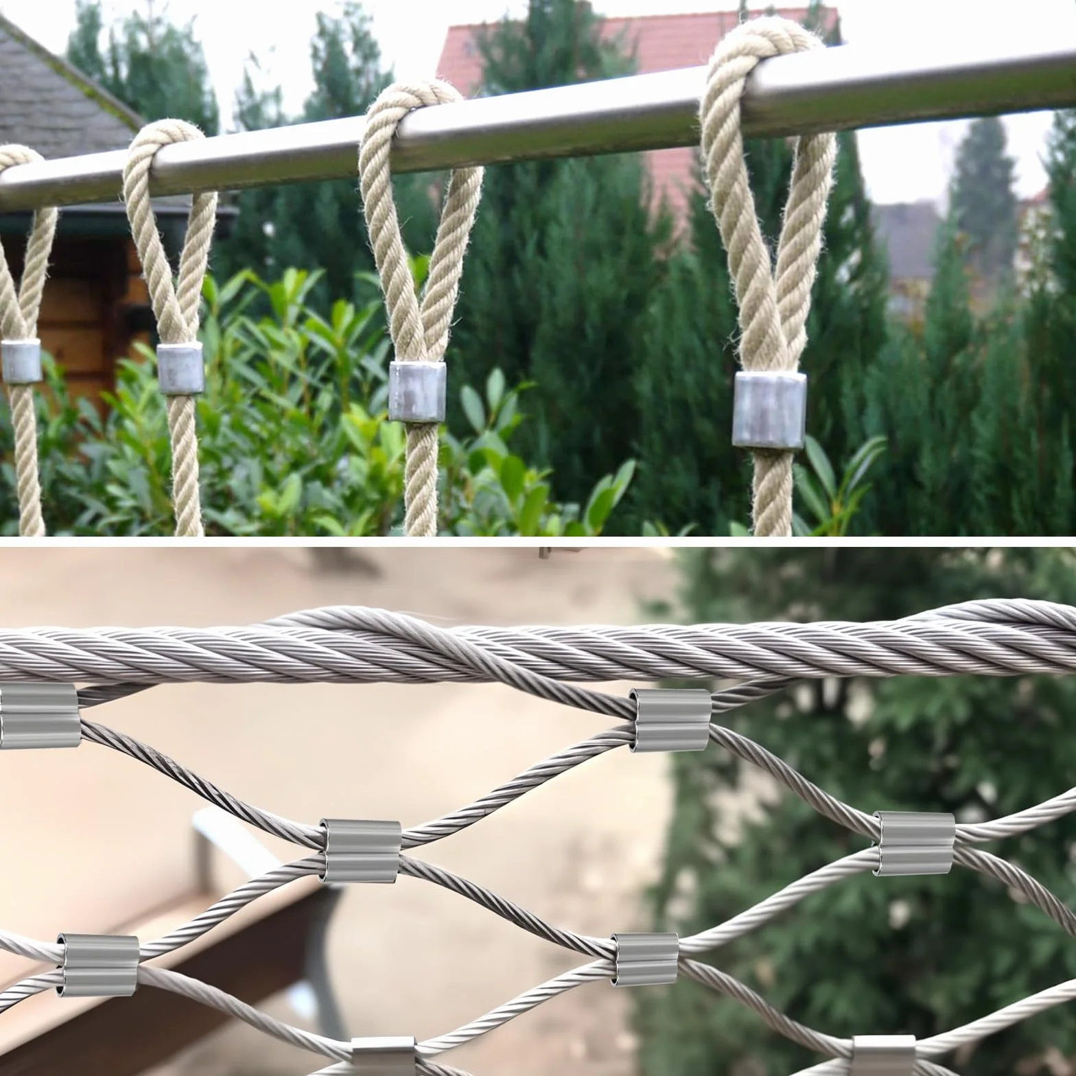 SWTYExt Zacisk linowy 10 mm - zestaw 40 sztuk aluminiowych, podwójne zaciski dociskowe do gumowej liny, przyczep, rozbudowy i plandeki