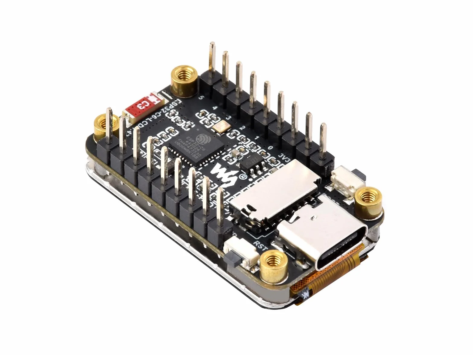 ESP32-C6 3.7 cm płyta rozwojowa wyświetlacza c 172 × 320 rozdzielczość 262 K kolorowy ekran LCD, obsługuje WiFi 6 i Bluetooth, z kolorowymi diodami LED RGB
