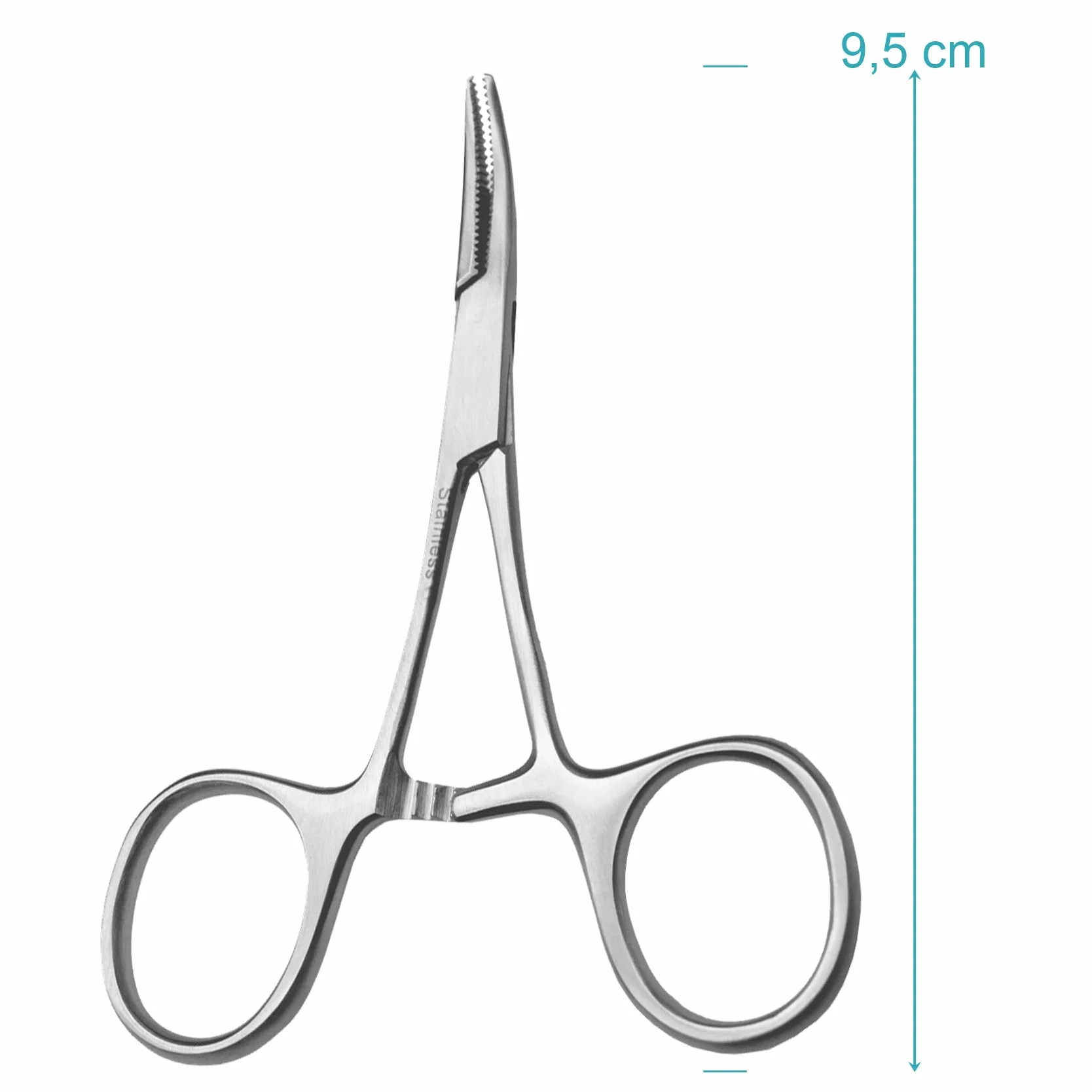 Mini zacisk ze stali nierdzewnej 9,5 cm zakrzywiona końcówka